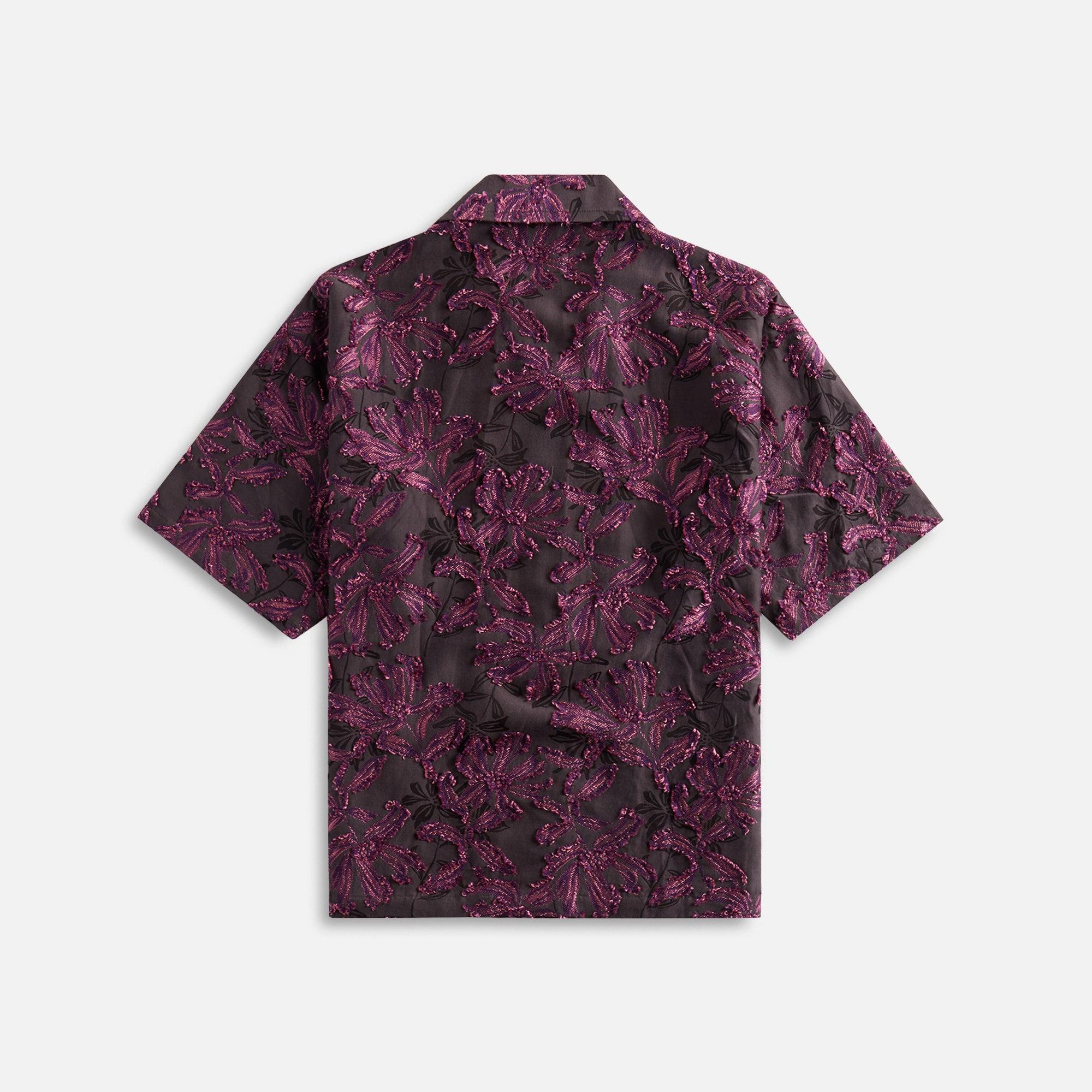 Needles Flower Cut Jacquard Cabana Shirt - Charcoal Male Product Image