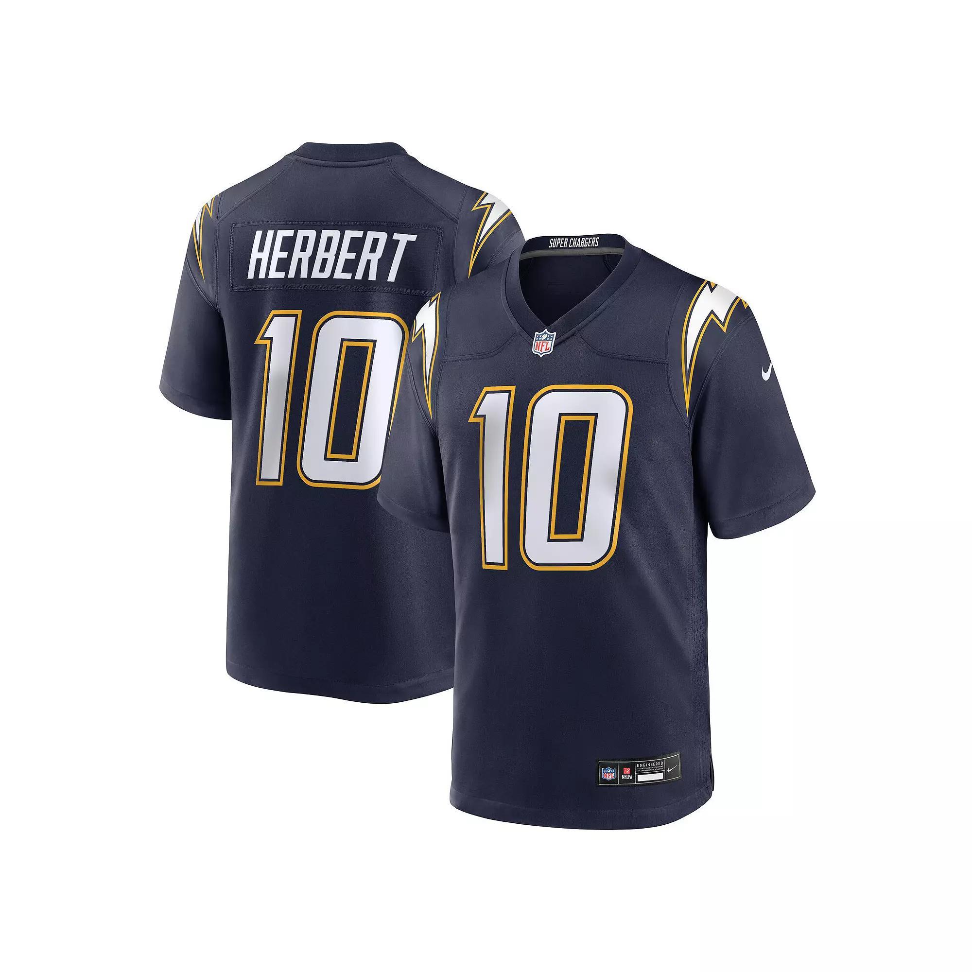 Men's Nike Justin Herbert Navy Los Angeles Chargers Alternate Super Chargers Game Player Jersey,  Product Image