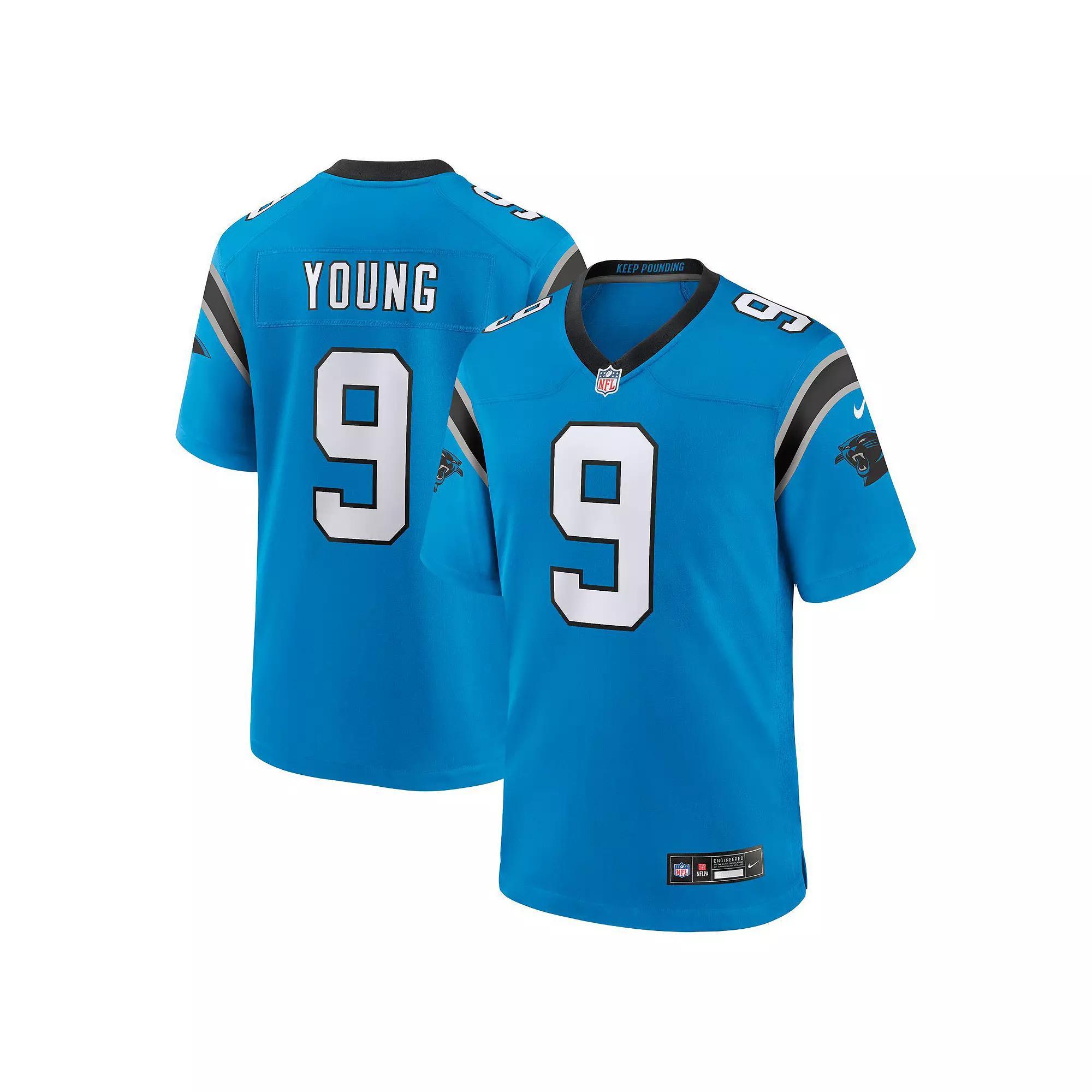 Men's Nike Bryce Young Blue Carolina Panthers 2023 NFL Draft First Round Pick Alternate Game Jersey, Size: 2XL Product Image