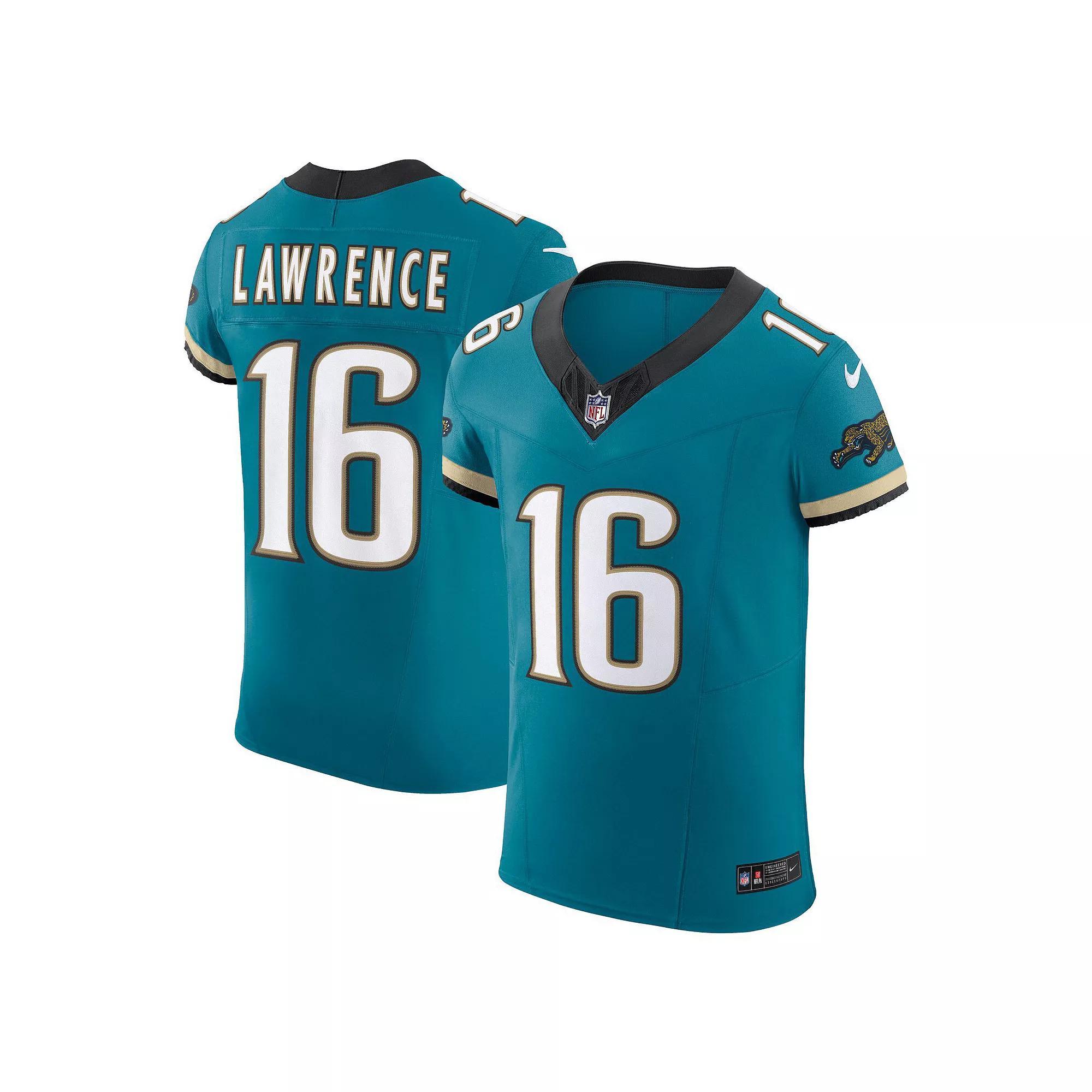 Men's Nike Trevor Lawrence Teal Jacksonville Jaguars Prowler Throwback Vapor F.U.S.E. Elite Jersey, Size: 56, Blue Product Image