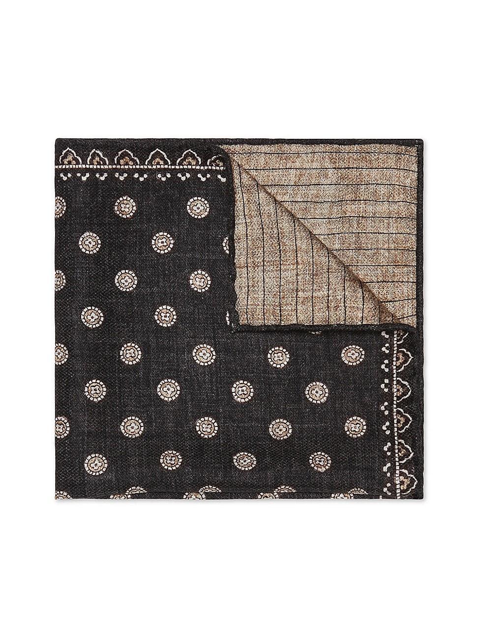 Mens Silk Pocket Square with Pattern Product Image