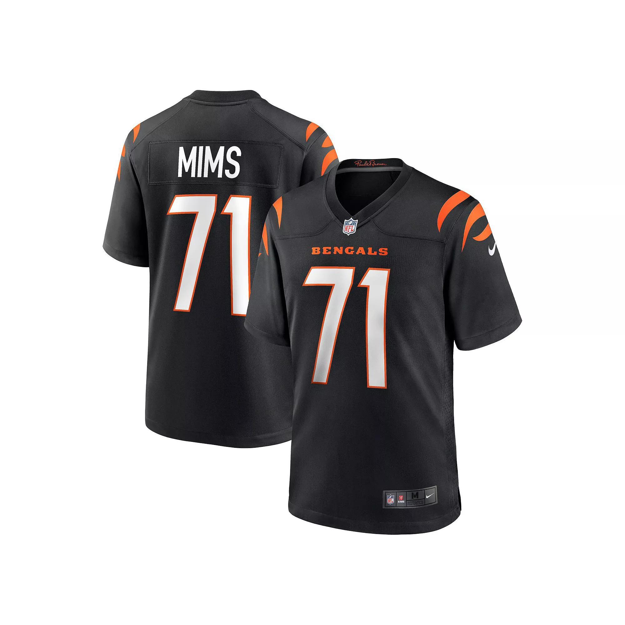 Men's Nike Amarius Mims Black Cincinnati Bengals 2024 NFL Draft First Round Pick Player Game Jersey,  Product Image