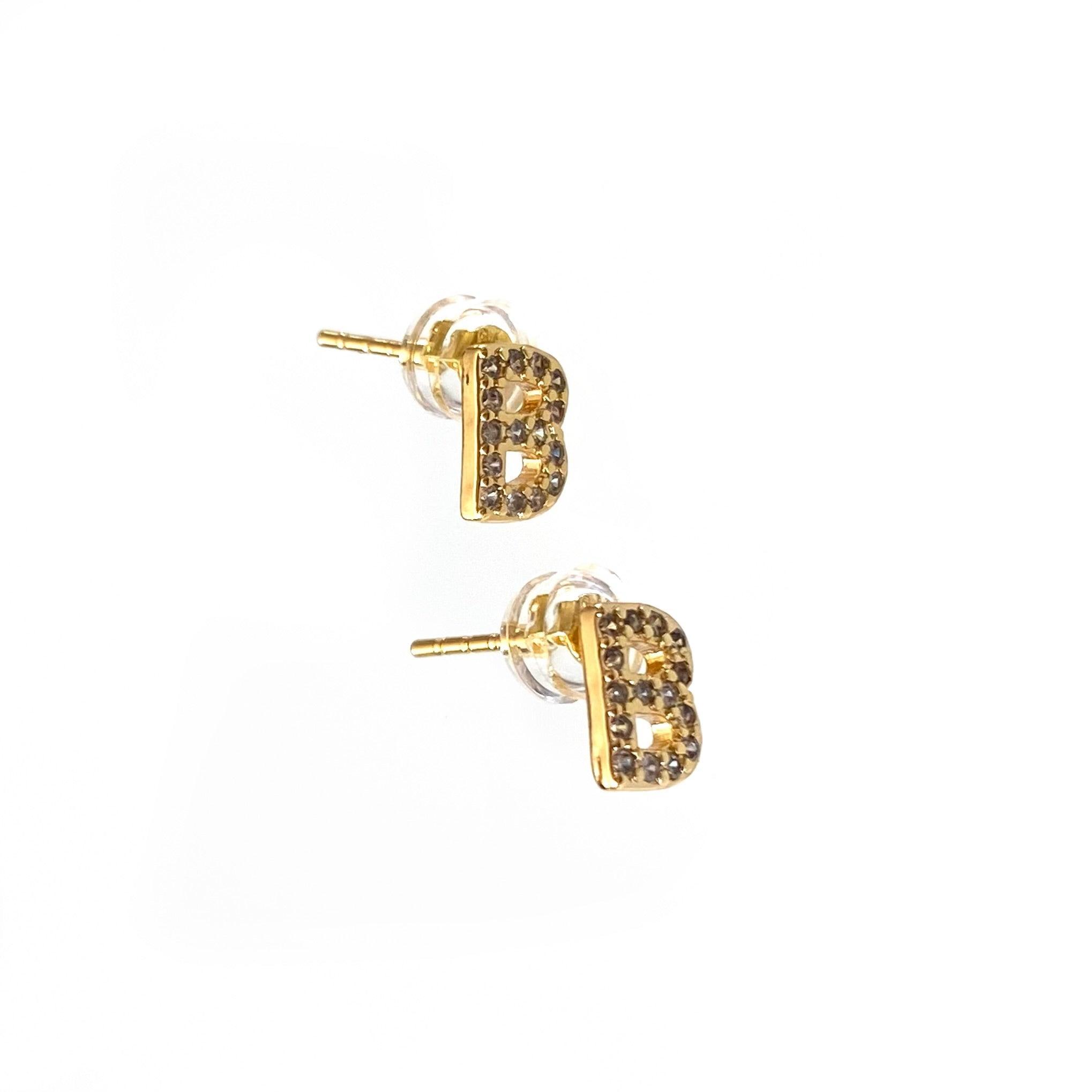 Gold Initial Studs Product Image