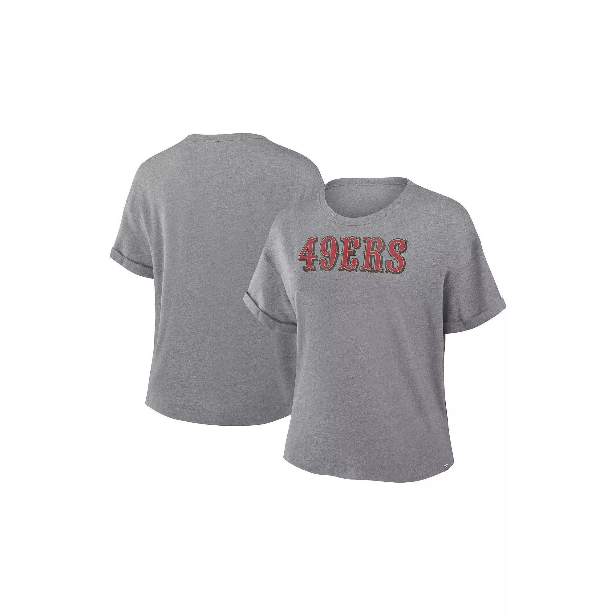 Women's Fanatics Heather Gray San Francisco 49ers Tri-Blend T-Shirt,  Product Image