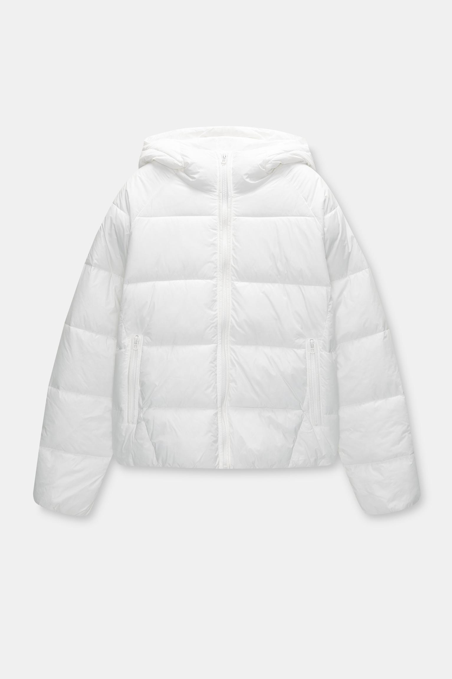 Lightweight puffer jacket with hood Product Image