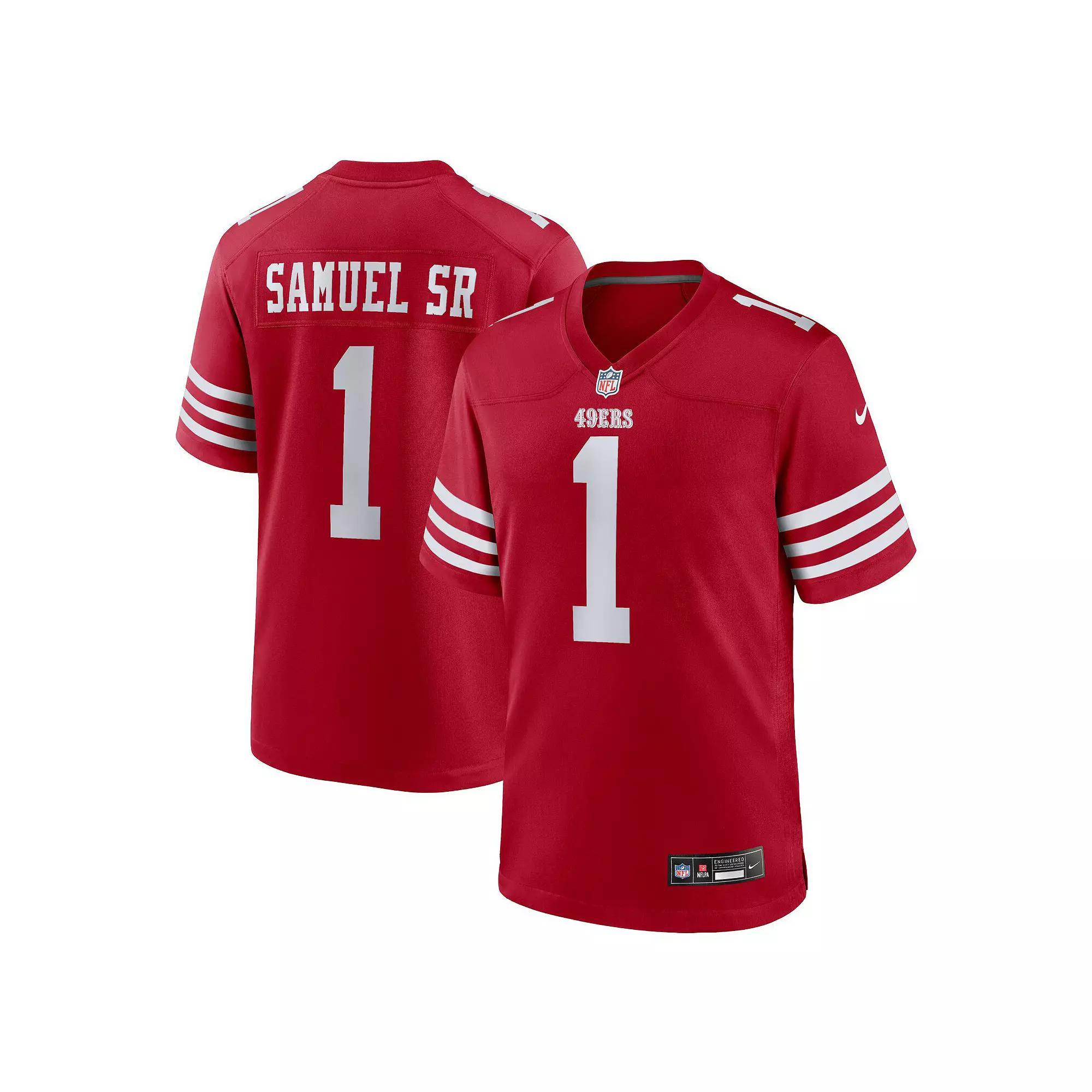 Men's Nike Deebo Samuel Sr Scarlet San Francisco 49ers Game Player Jersey, Size: Small, Red Product Image