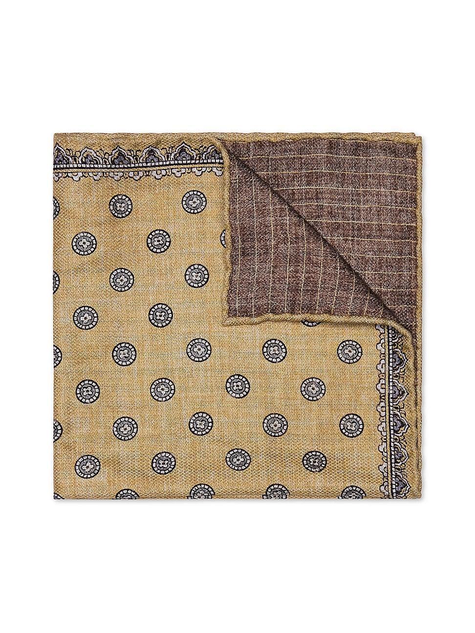 Mens Silk Pocket Square with Pattern Product Image