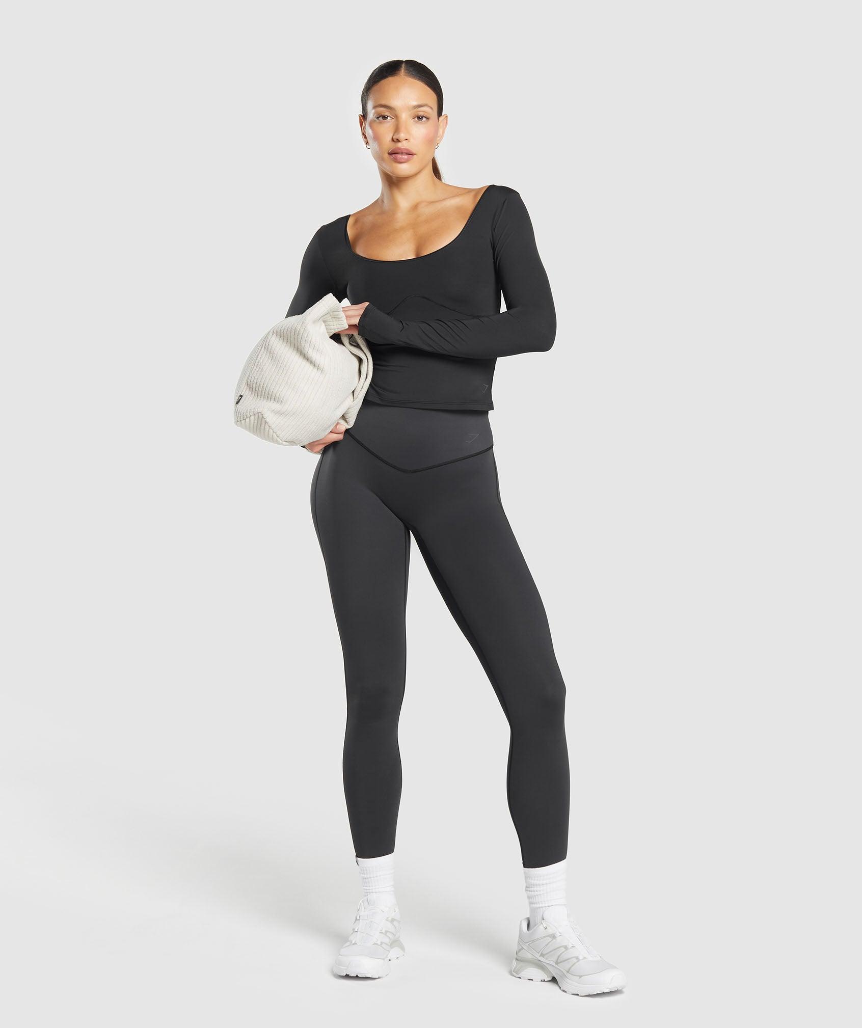Gymshark Elevate Long Sleeve Top - Black Female Product Image