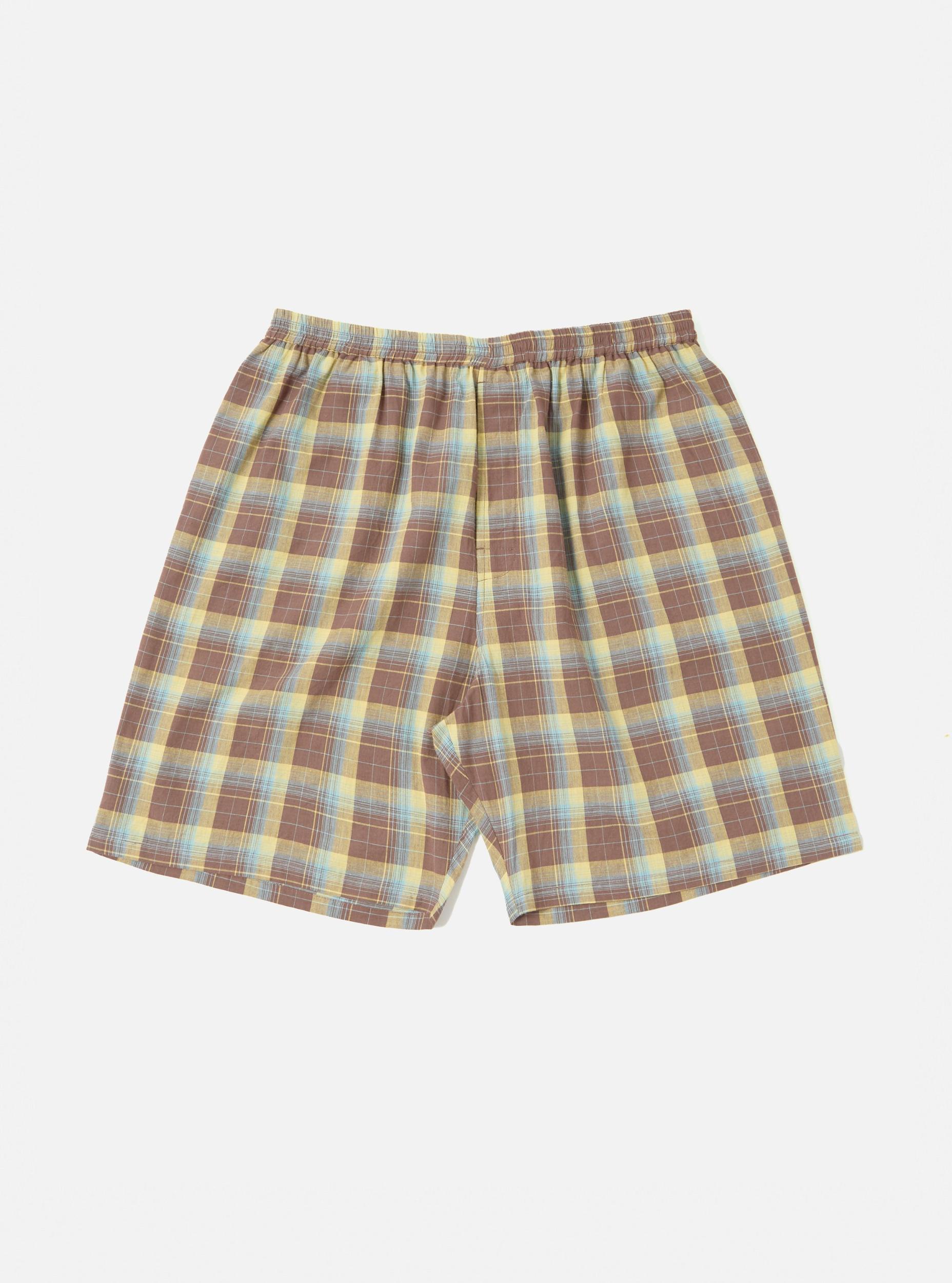 Yellow/Brown Check Short Pyjama Set Product Image