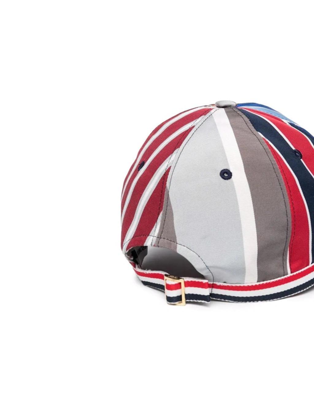 THOM BROWNE Multicoloured Mogador Striped Baseball Cap Product Image