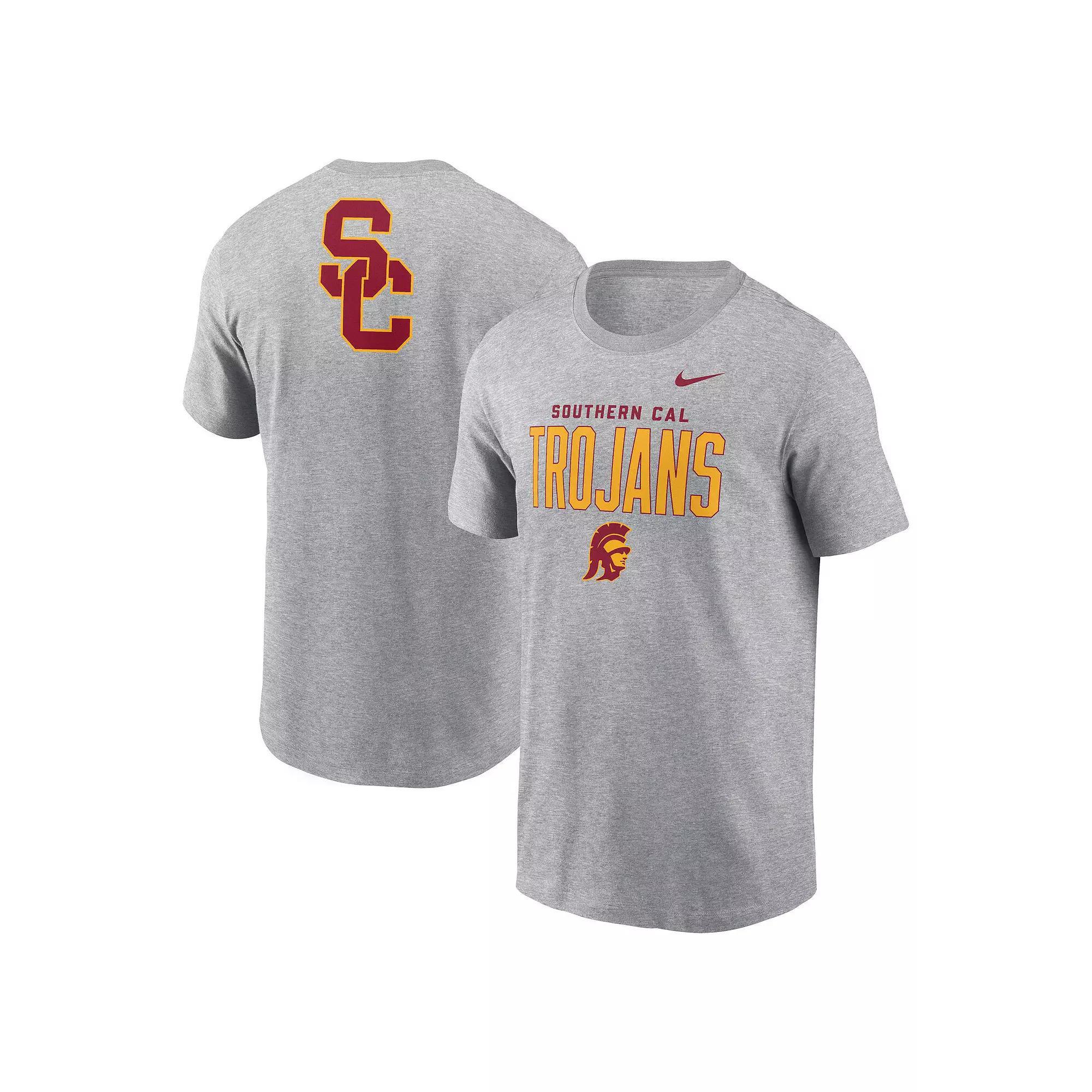 Men's Nike Heather Gray USC Trojans Campus 2-Hit Primary Mascot T-Shirt,  Product Image