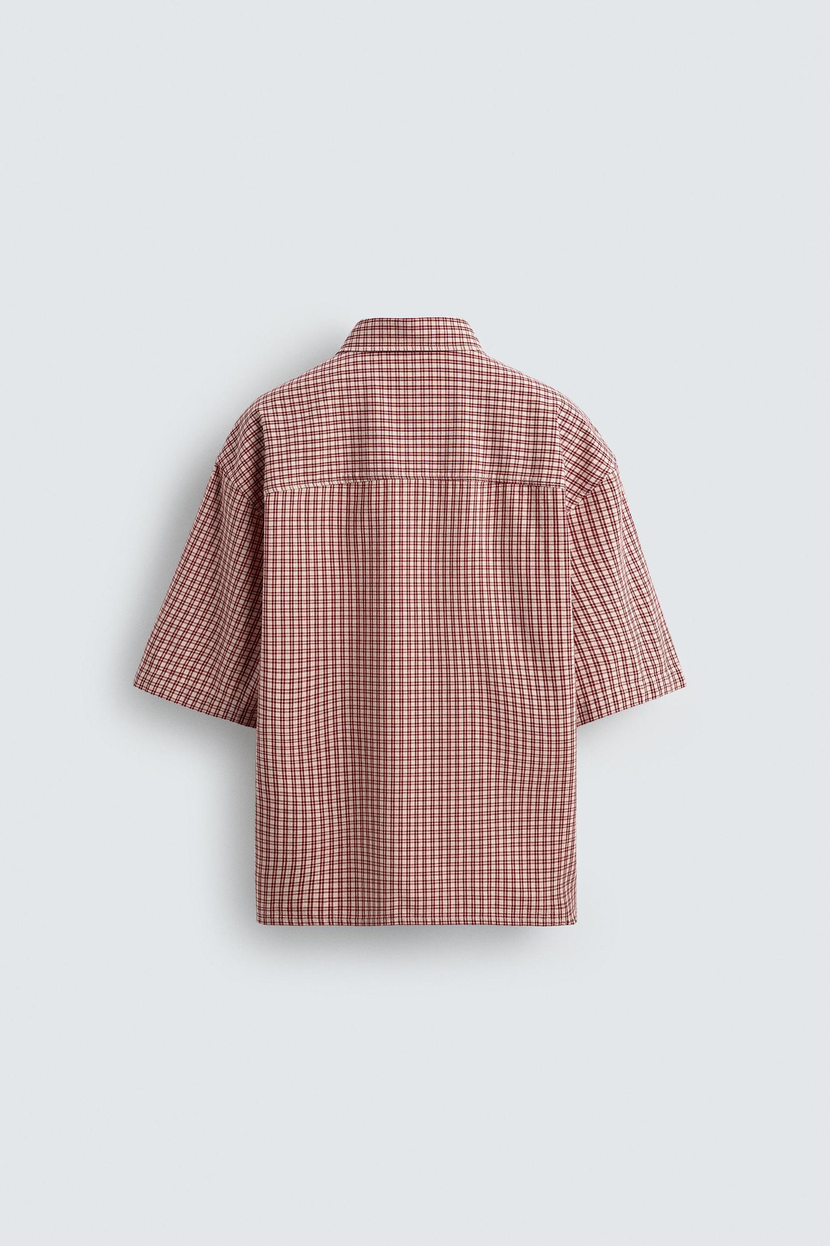 RELAXED FIT PLAID SHIRT Product Image