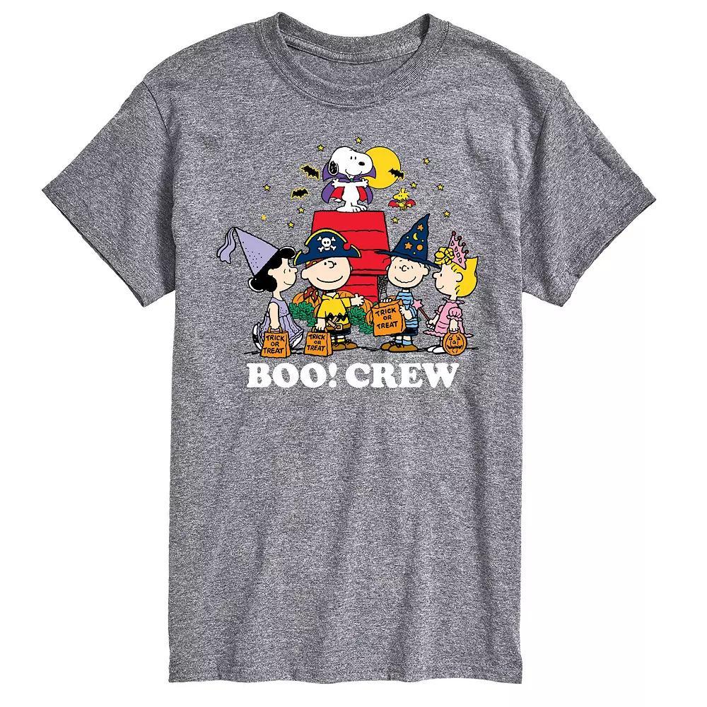 Big & Tall Peanuts Boo Crew Tee, Men's, Size: Large Tall, Gray Product Image