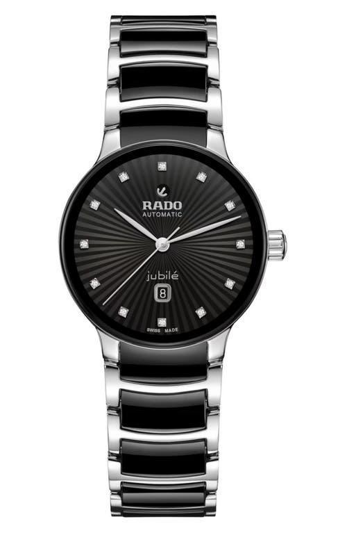 RADO Womens Centrix Automatic Diamonds Two Tone Stainless Steel Bracelet Watch Product Image