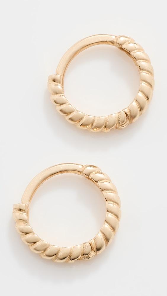 Ariel Gordon Jewelry 14k Twisted Petite Hoops | Shopbop Product Image