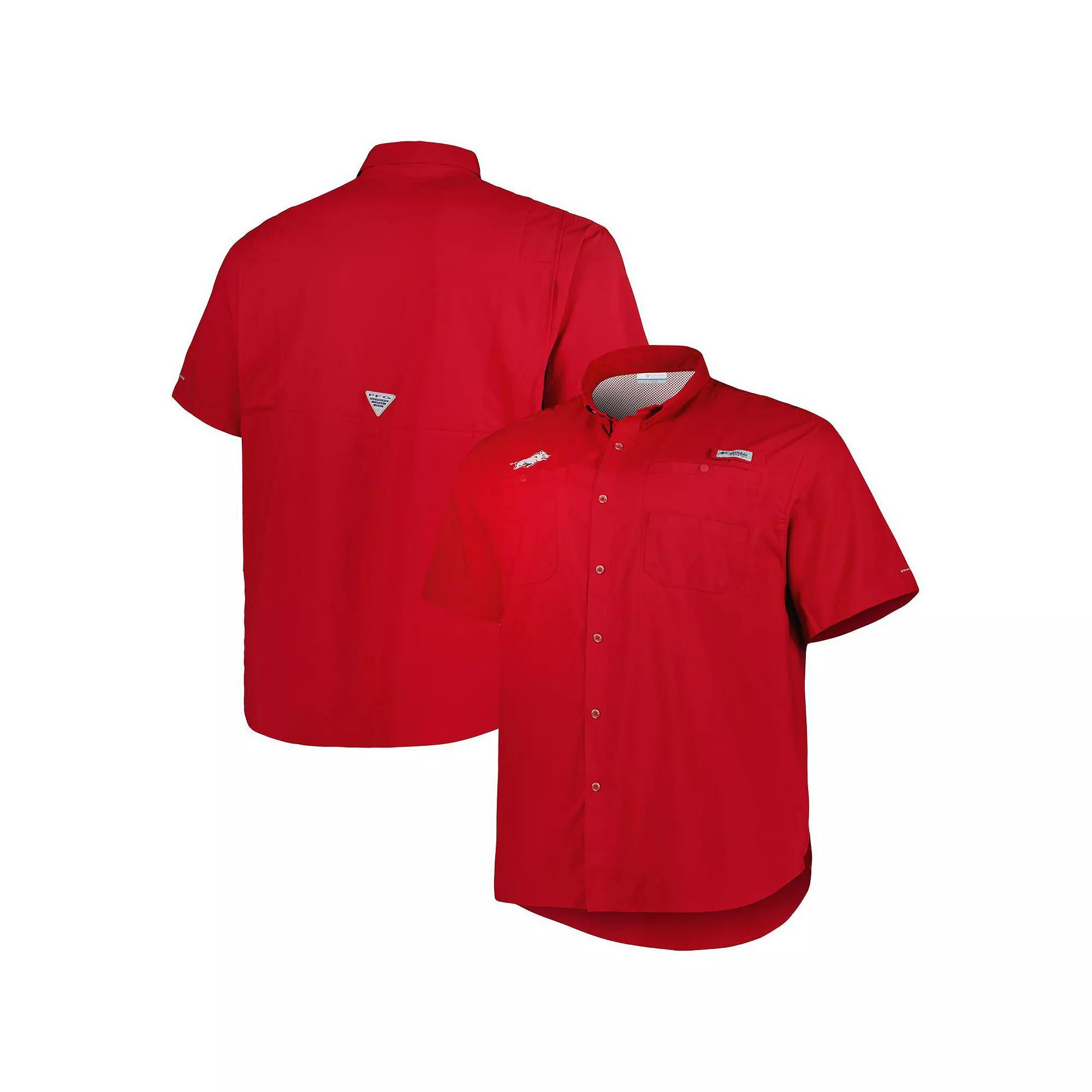Men's Columbia Cardinal Arkansas Razorbacks Big & Tall Collegiate Tamiami Button-Down Shirt,  Product Image