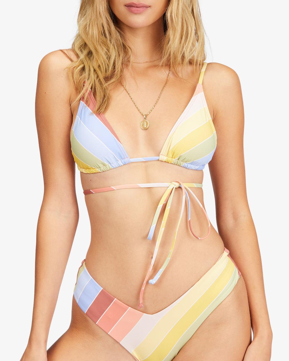 Brighter Daze Slide Tall Triangle Bikini Top - Multi Female Product Image