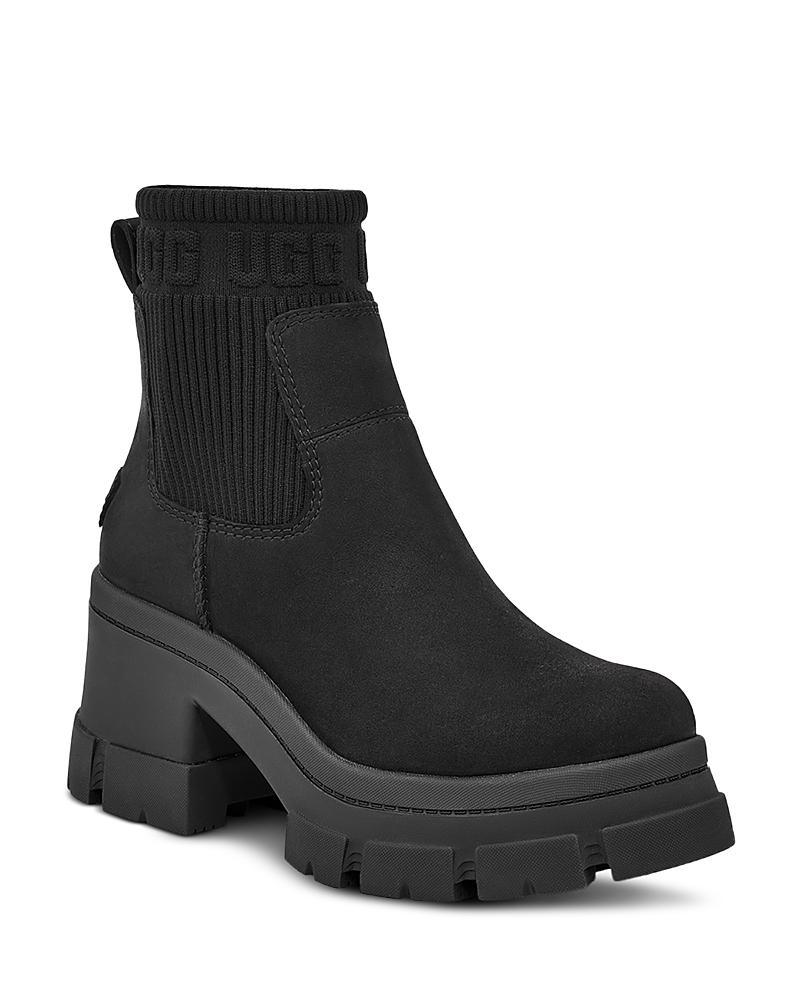 UGG Brooklyn Waterproof Leather Platform Lug Sole Chelsea Booties Product Image