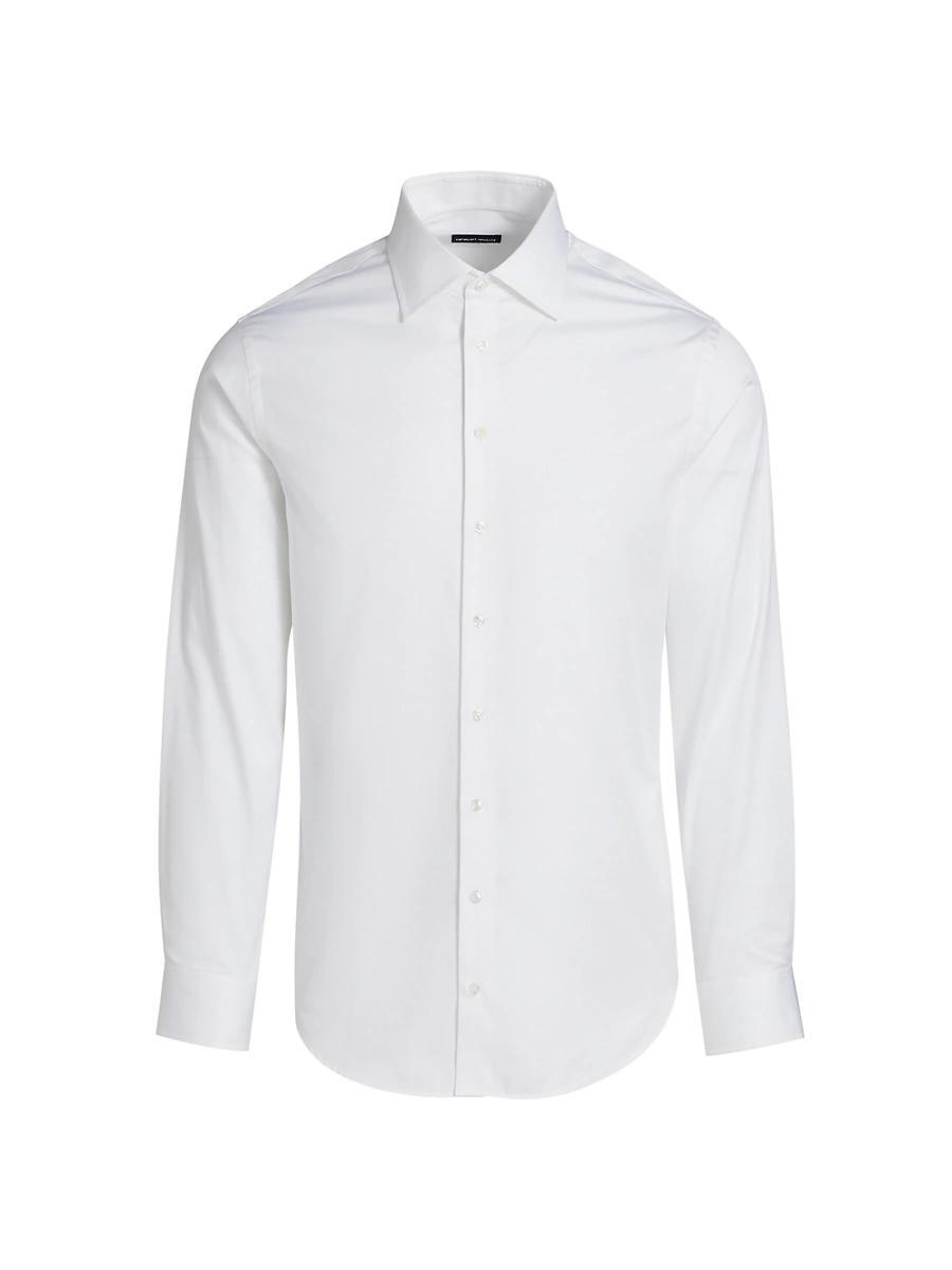 Mens Solid Cotton Dress Shirt Product Image