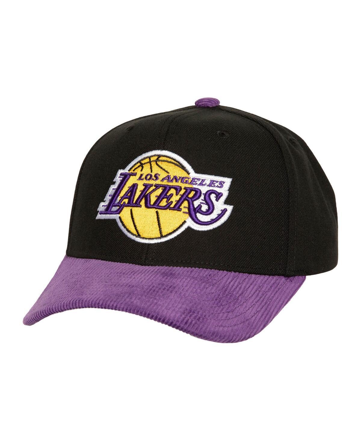 Mens Mitchell & Ness Los Angeles Lakers Corduroy Pro Crown Adjustable Hat Product Image