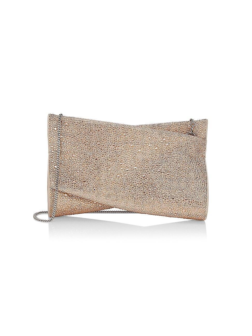 Loubitwist Small Clutch in Strass Suede Product Image