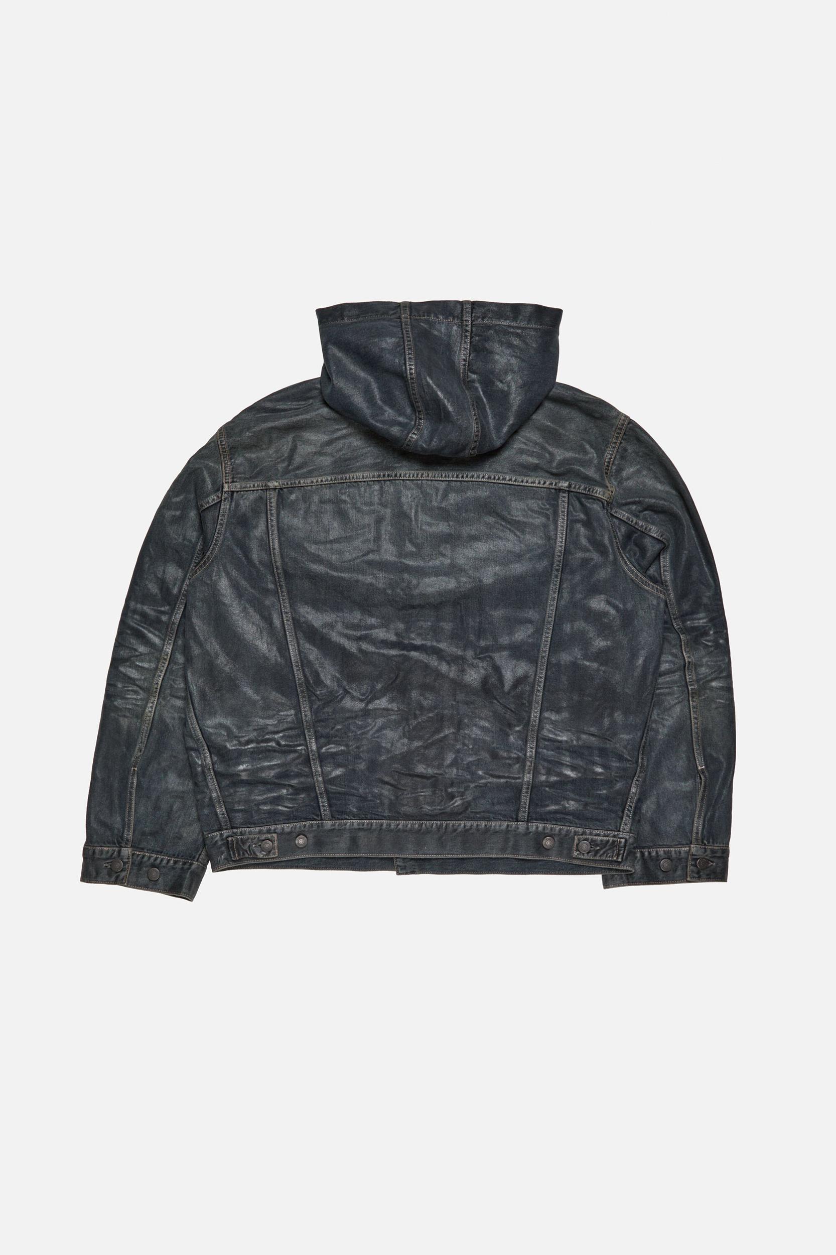 Denim jacket with hood Product Image