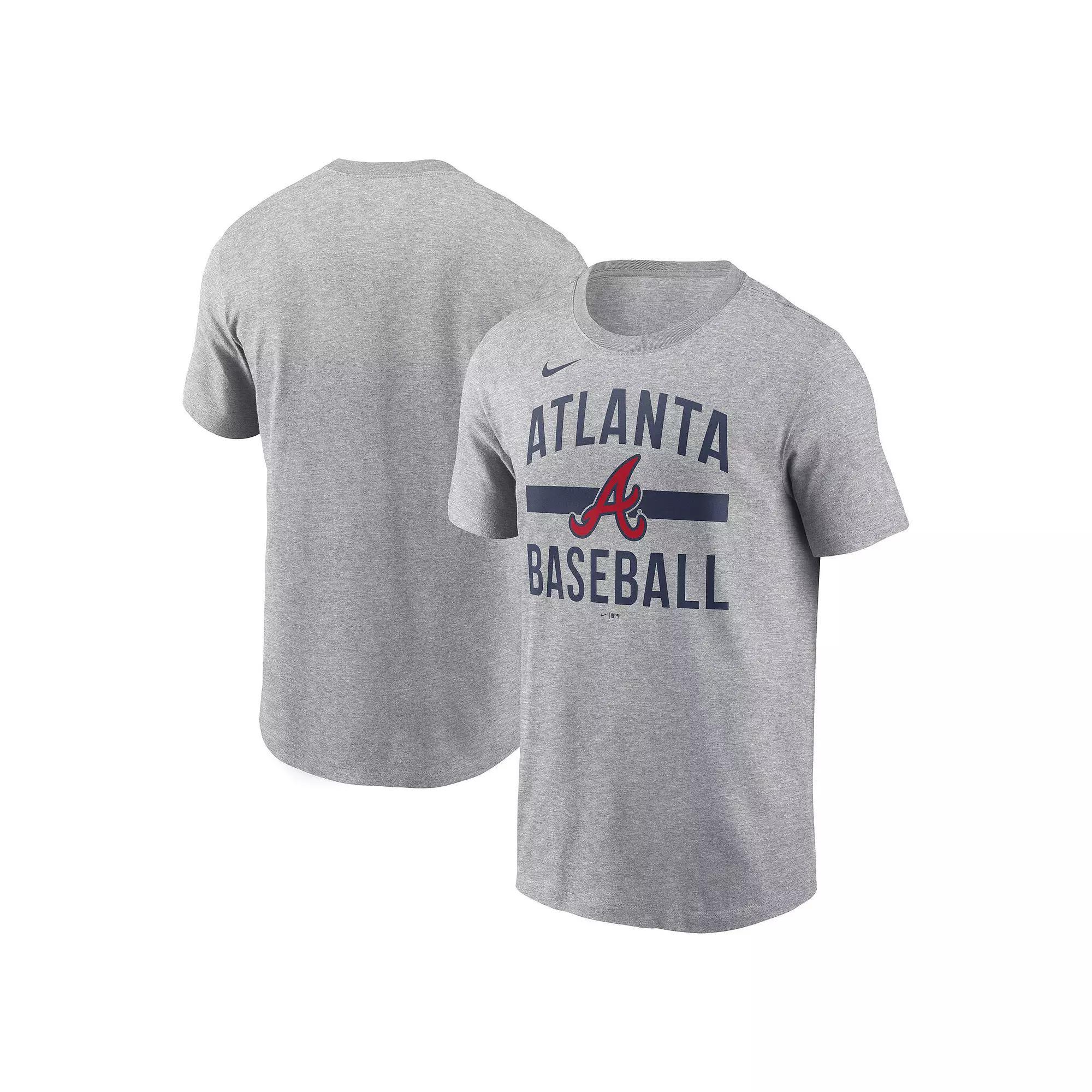 Men's Nike Heather Gray Atlanta Braves Arched T-Shirt,  Product Image