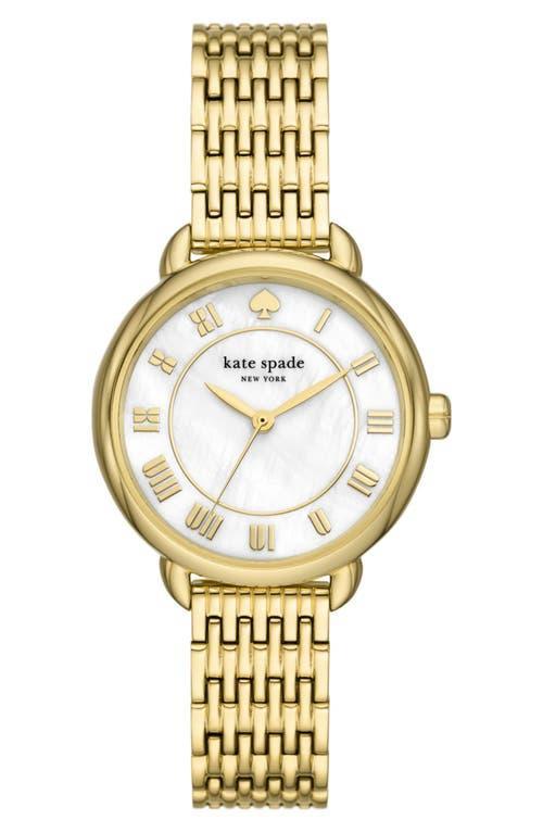 kate spade new york Womens Lily Avenue Three Hand Two Tone Stainless Steel Bracelet Watch Product Image