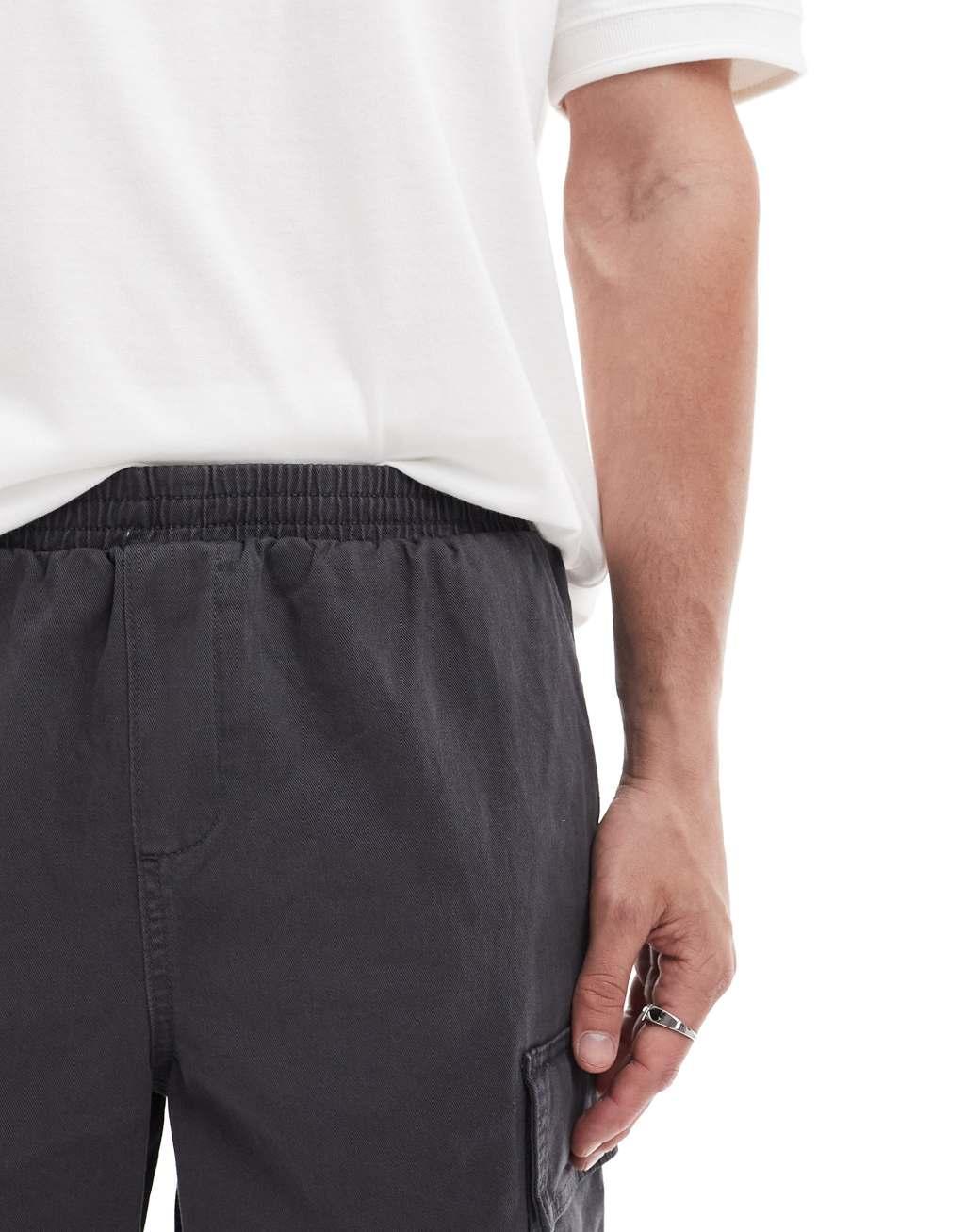 ASOS DESIGN cargo short in black Product Image