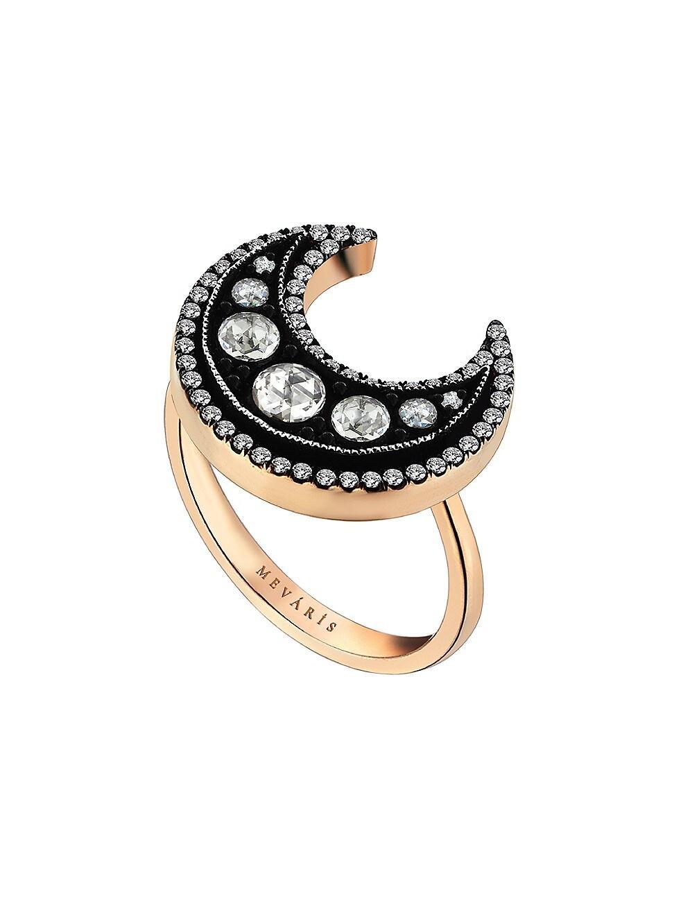 Womens Moonlight Large 18K Rose Gold & 0.51 TCW Diamond Ring Product Image