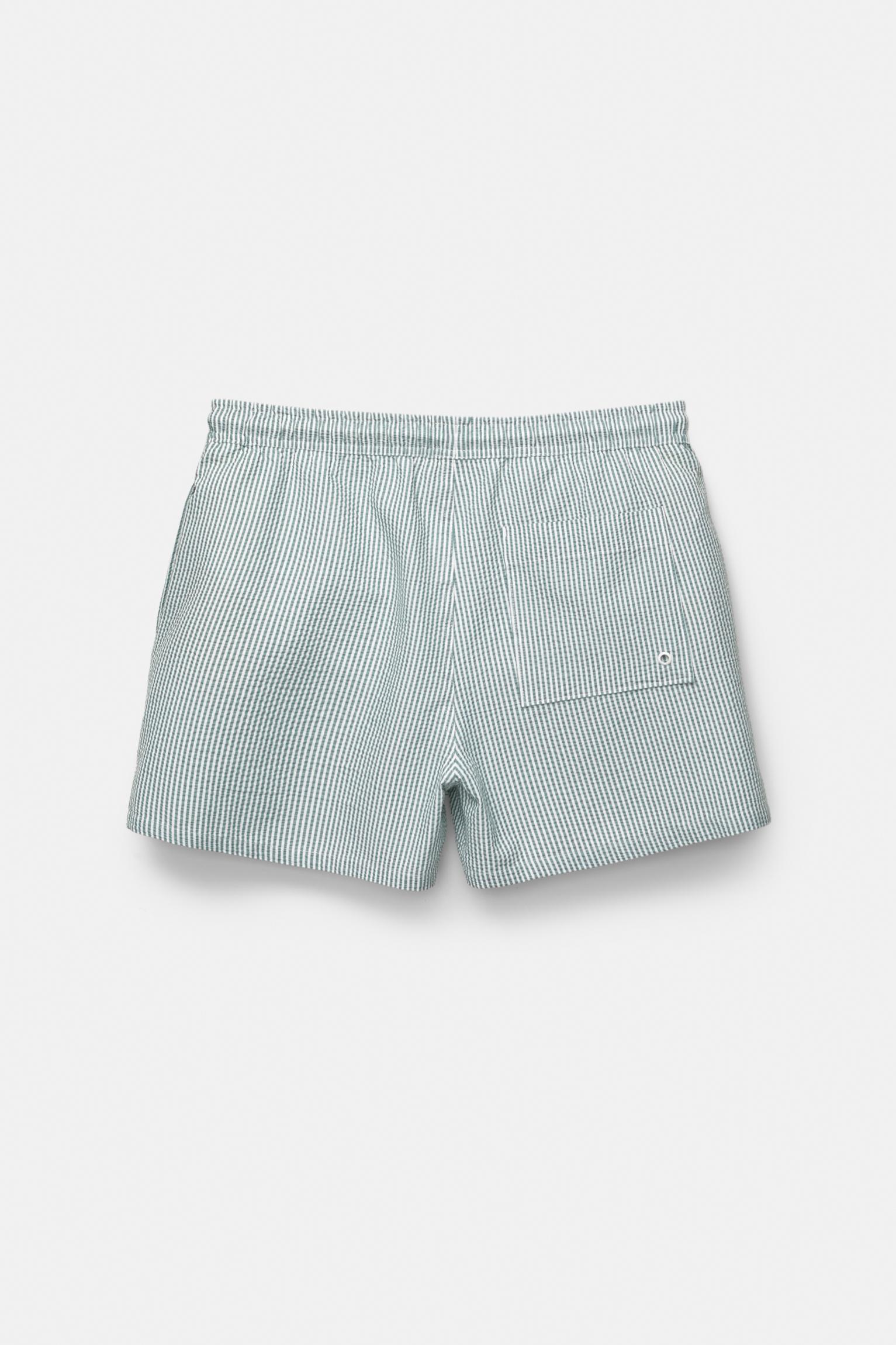 Striped seersucker swimming trunks Product Image