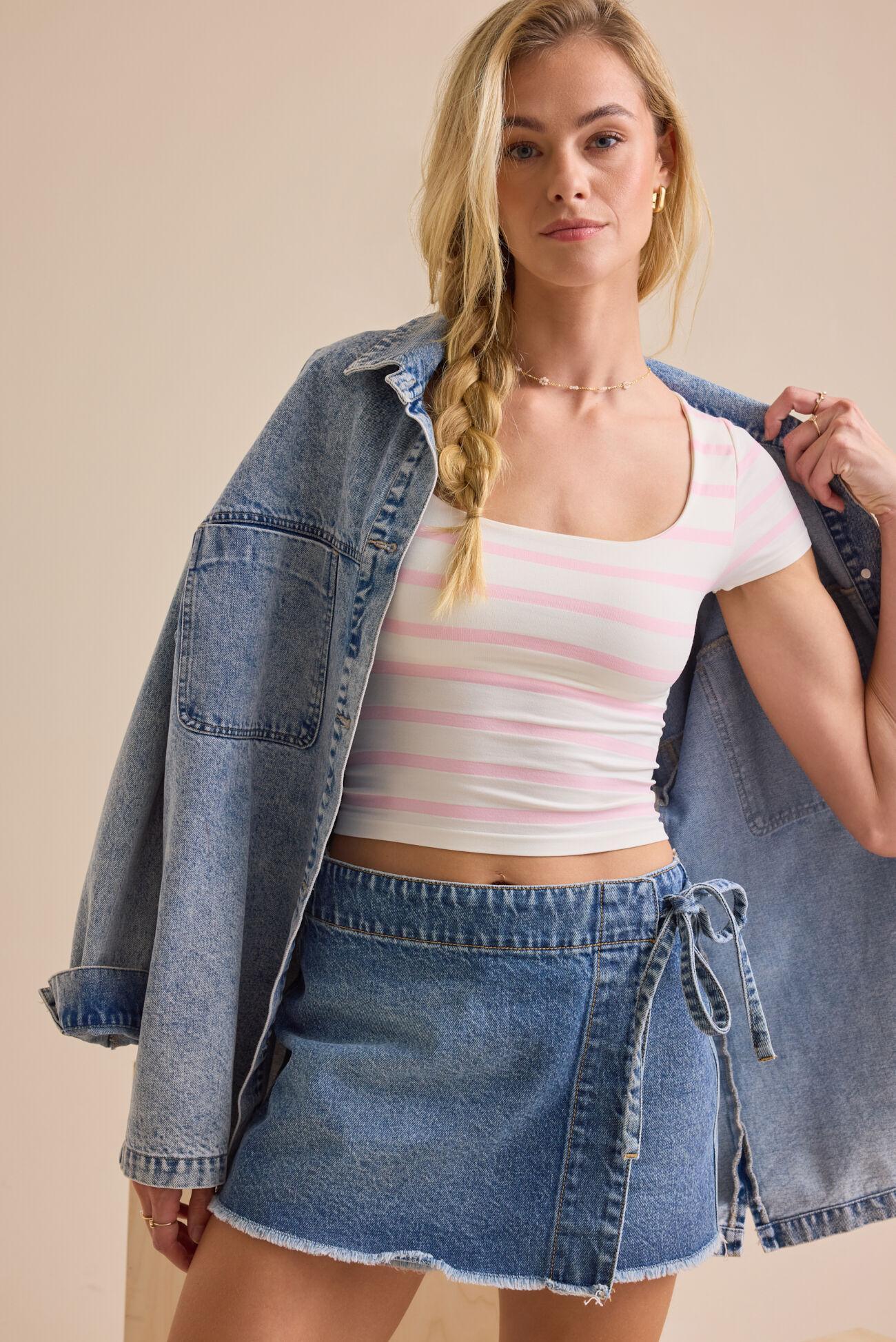 Everyday Seamless Striped Top Product Image