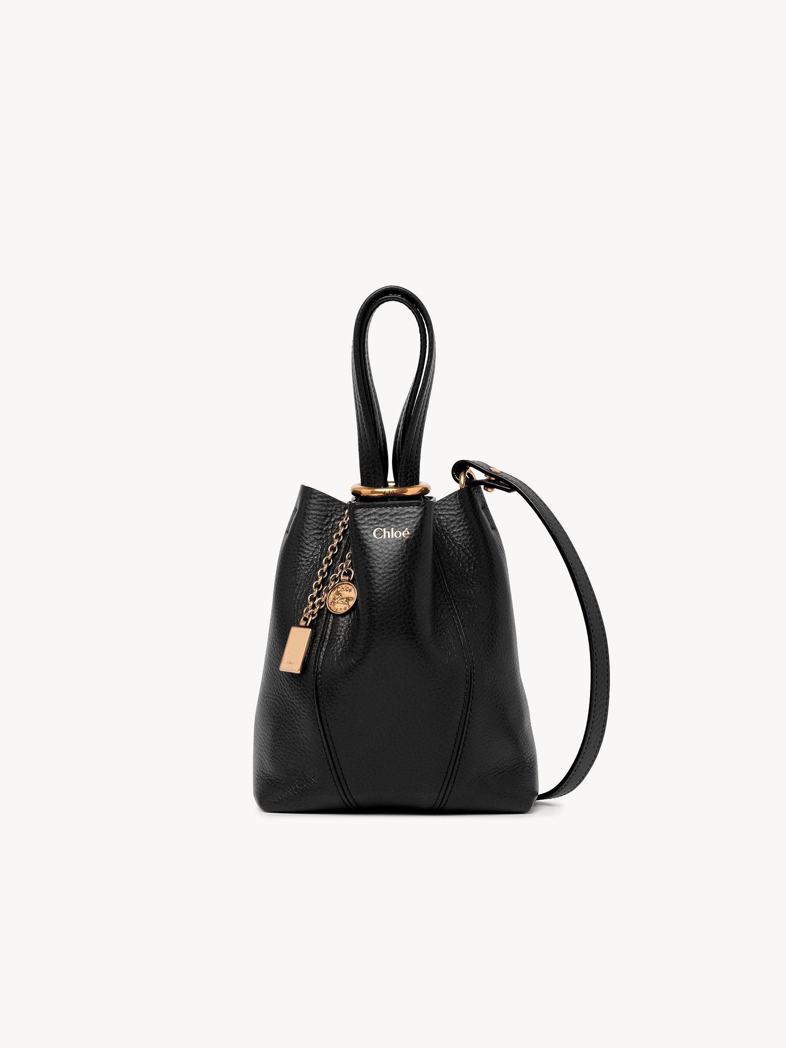 Small Chloé Spin tote bag in grained leather Product Image