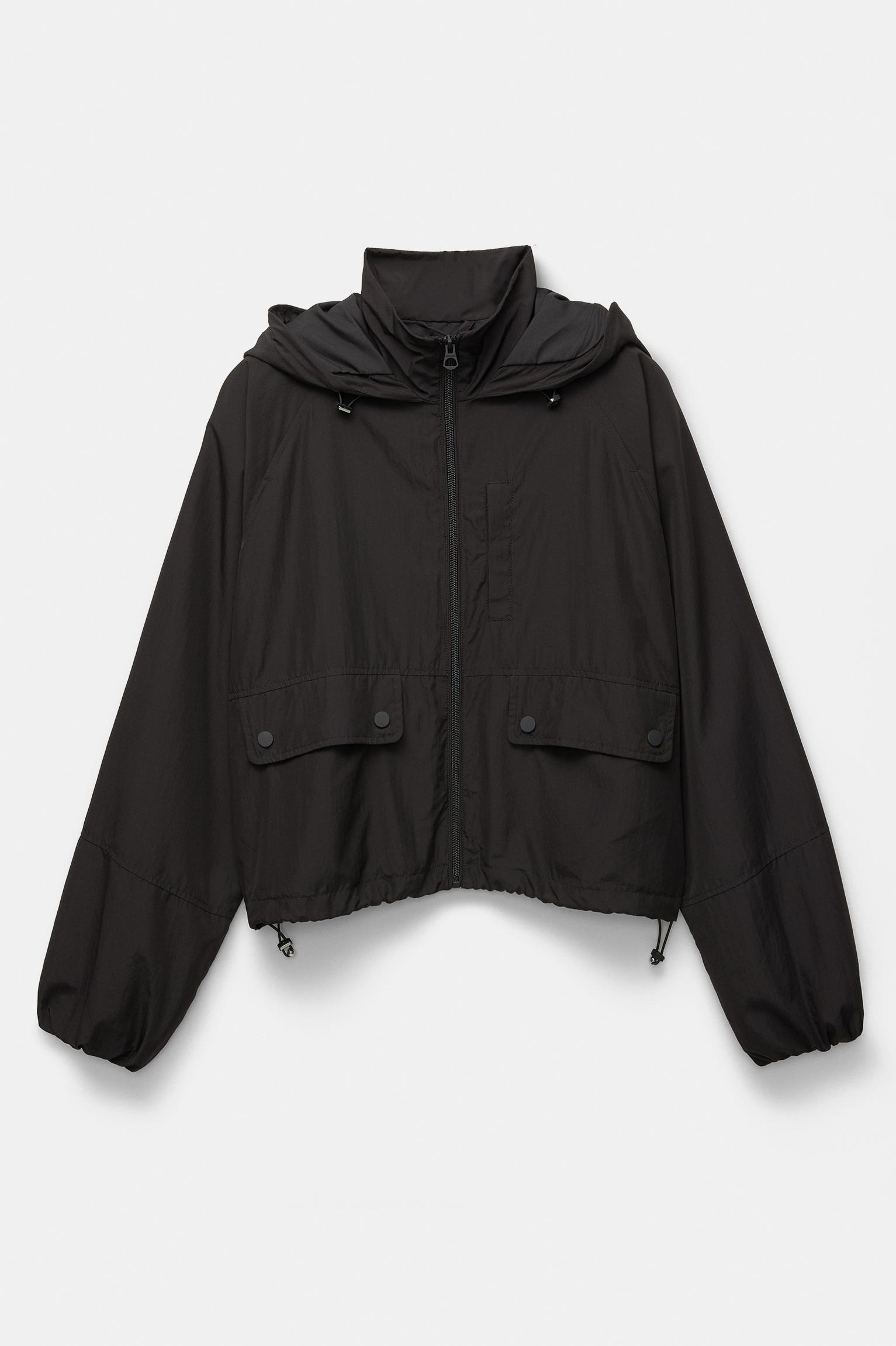 Short lightweight hooded jacket Product Image