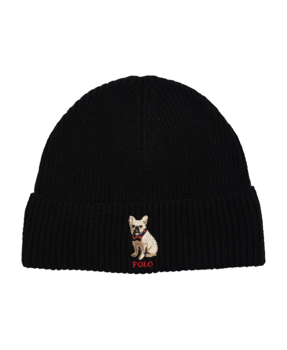 POLO RALPH LAUREN Men's Embroidered Frenchie Beanie In Newport Navy Product Image