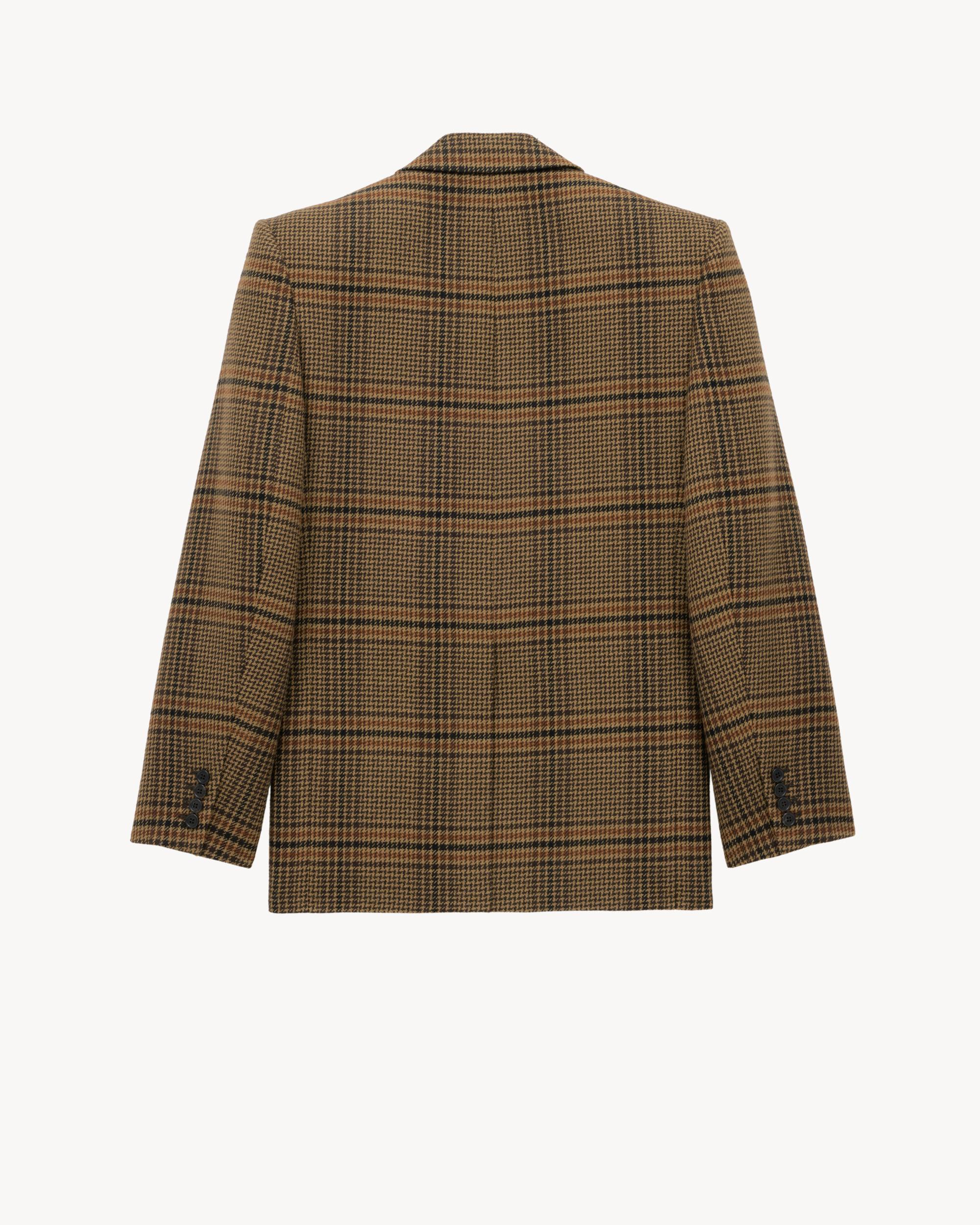 jacket in prince of wales wool Product Image