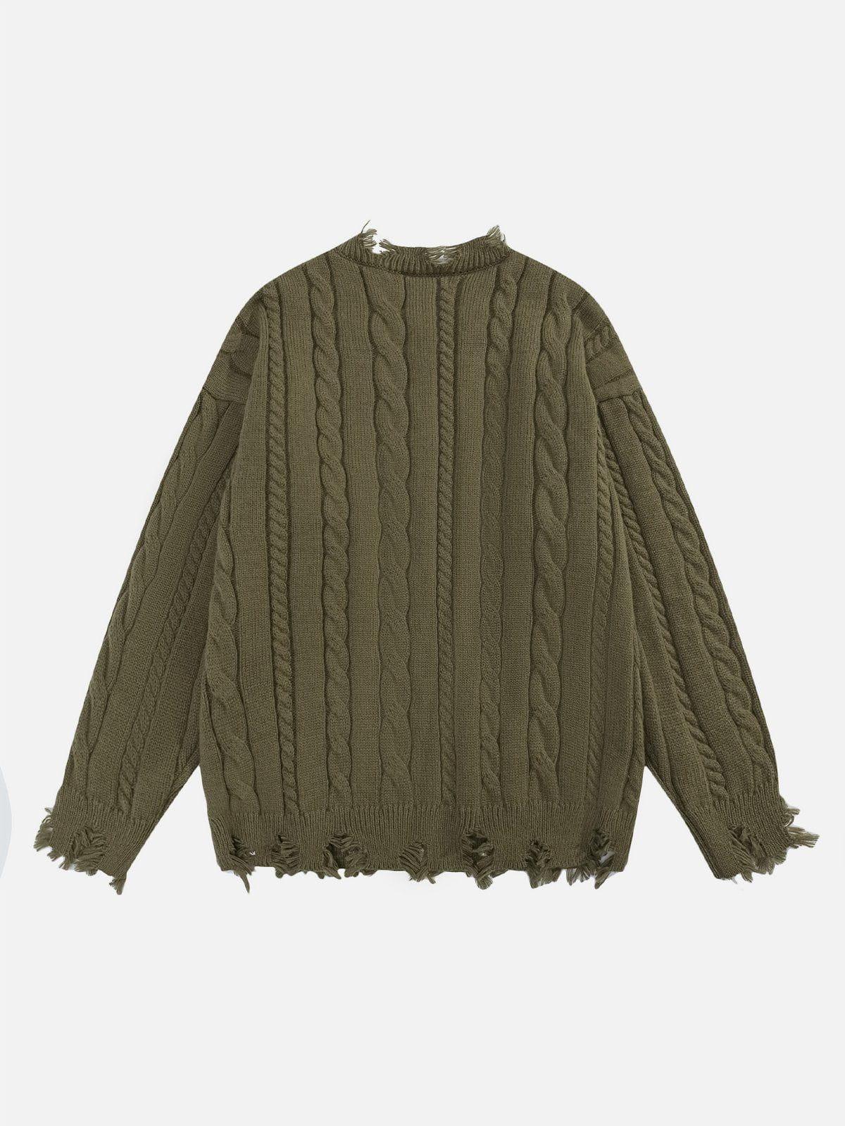 Aelfric Eden Twist Distressed Sweater Product Image