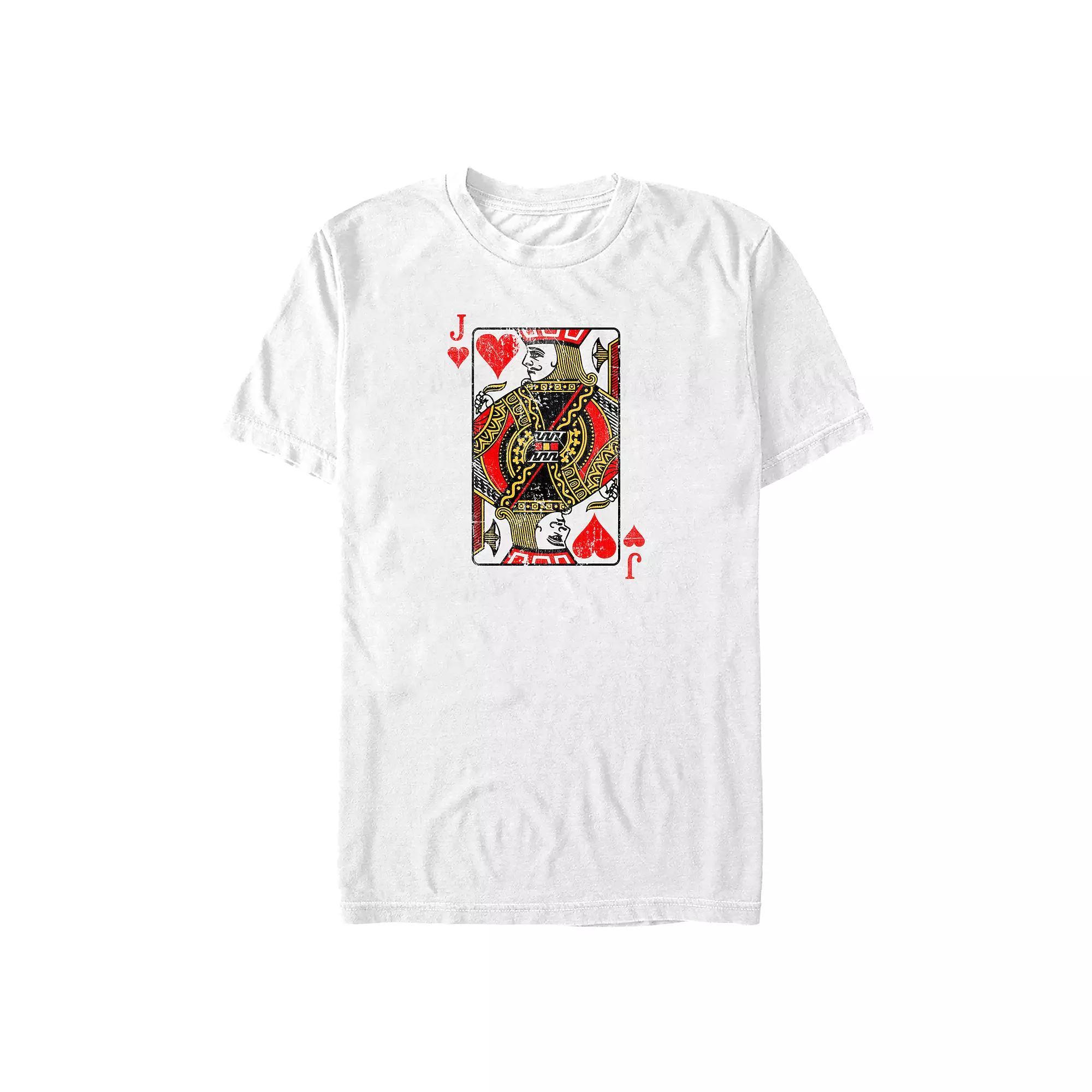 Big & Tall Jack Of Hearts Card Graphic Tee, Men's,  Product Image