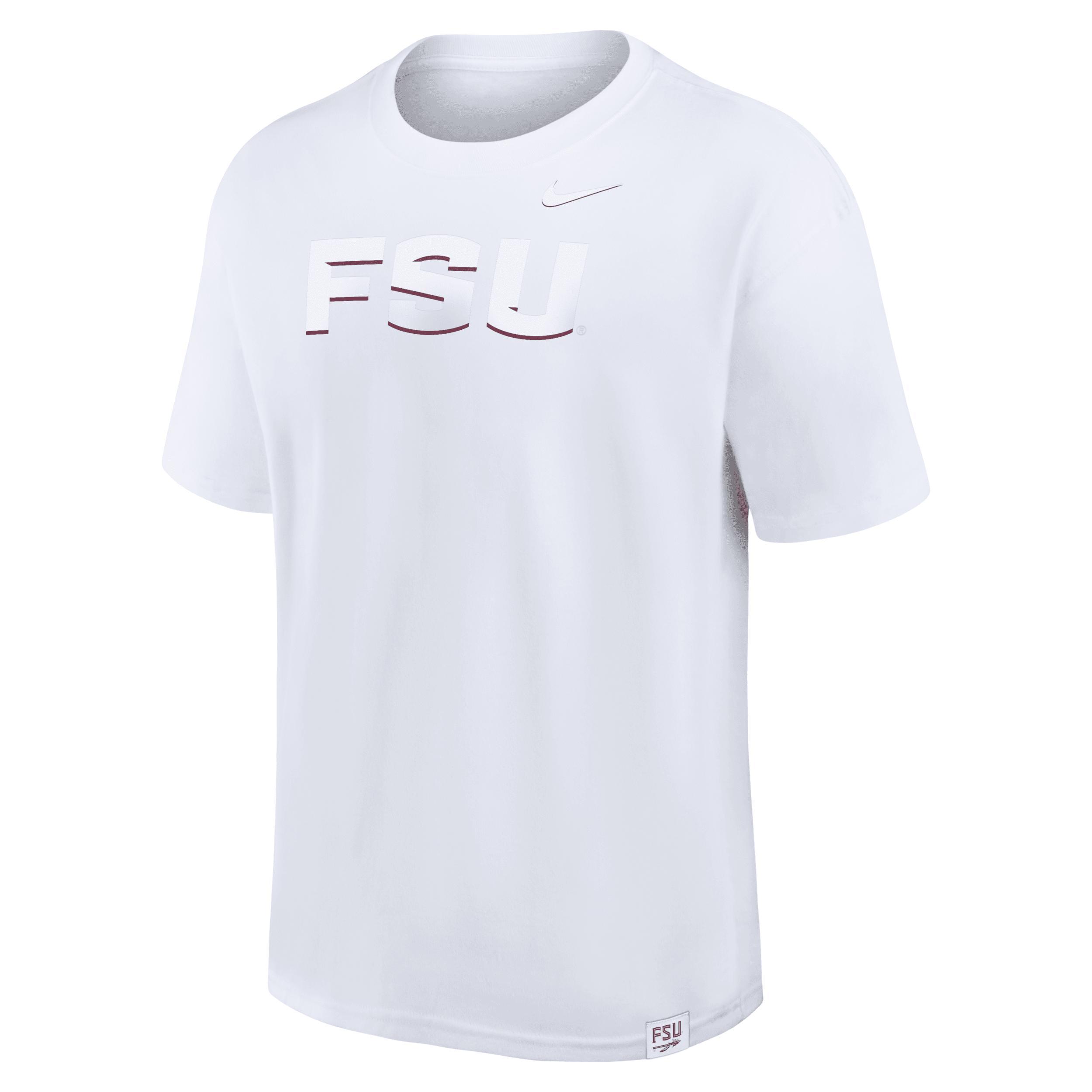 Men's Nike White Florida State Seminoles 2-Hit Statement Max90 T-Shirt, Size: Medium Product Image