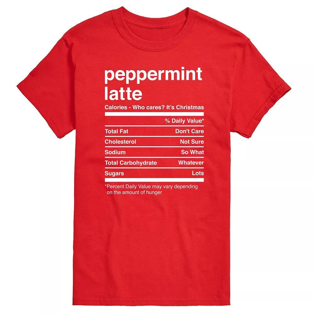 Big & Tall Peppermint Latte Fact Tee, Men's, Size: 3XL Tall, Red Product Image