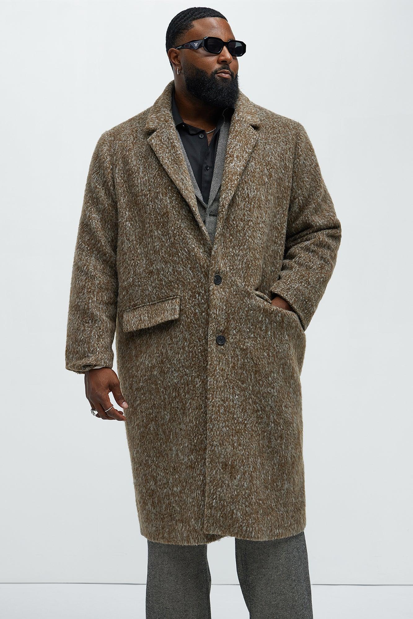 Been A Year Mohair Relaxed Long Coat - Brown Product Image