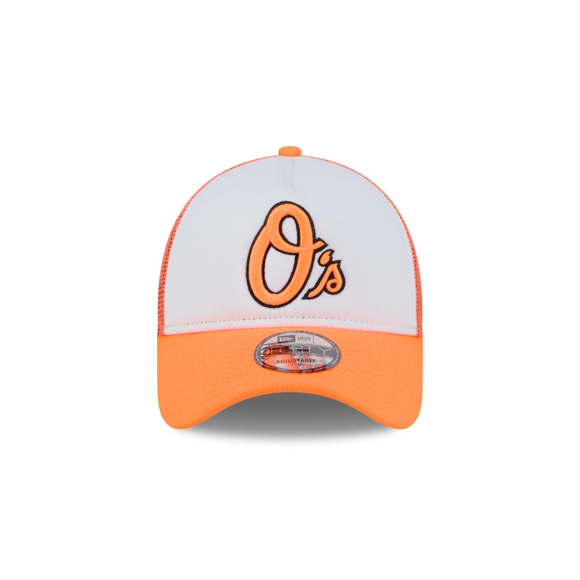 Baltimore Orioles Hi Vis Doodle 9FORTY A-Frame Trucker Hat Male Product Image