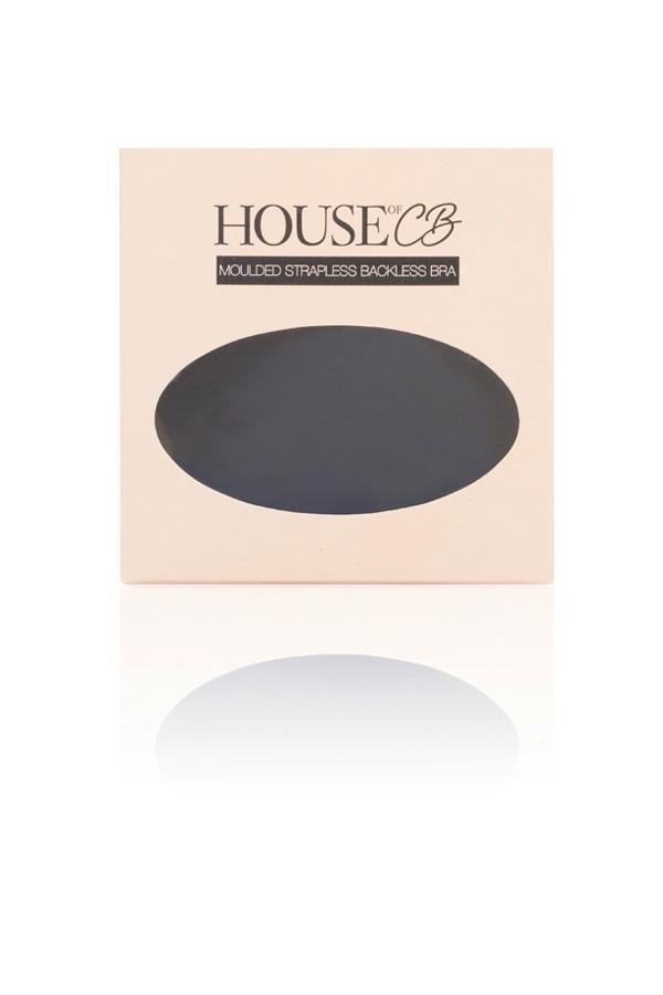  strapless backless moulded sticky bra - black Product Image