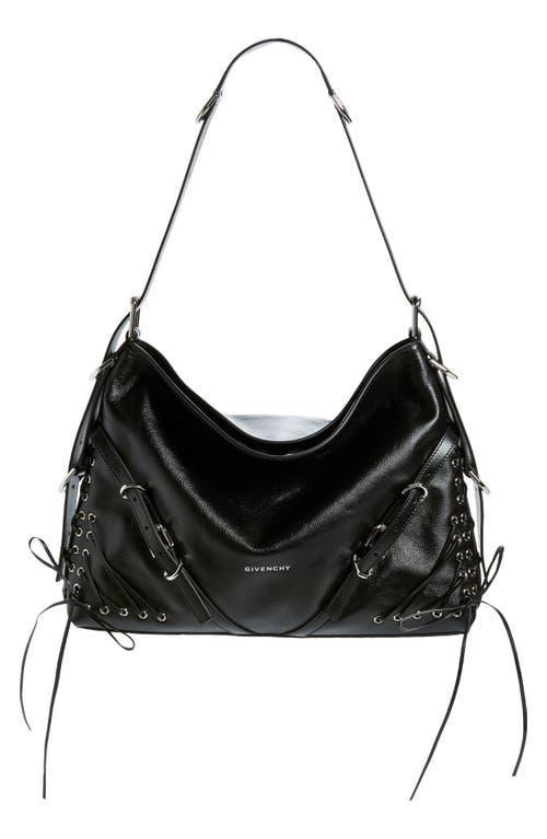 Womens Medium Voyou Shoulder Bag In Corset Style Leather Product Image