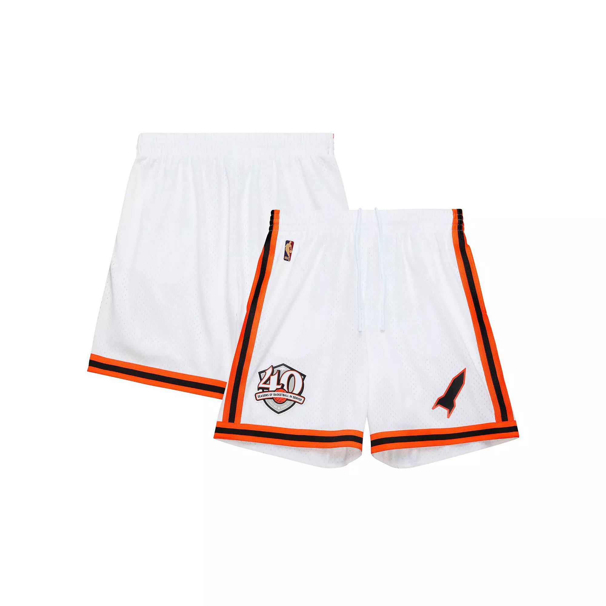 Men's Mitchell & Ness White Denver Nuggets 2006/07 Replica Shorts, Size: Small, Nug White Product Image