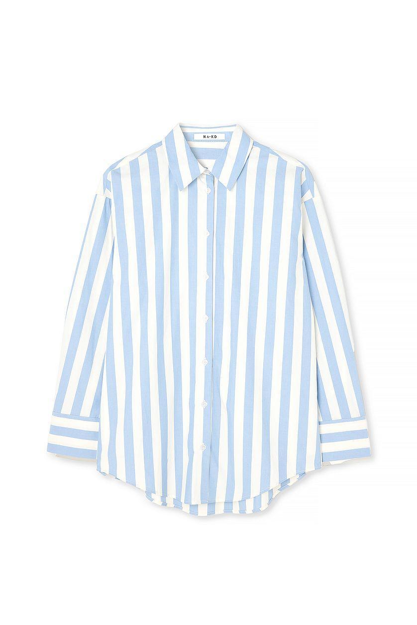 Oversized Long Sleeve Cotton Shirt Product Image