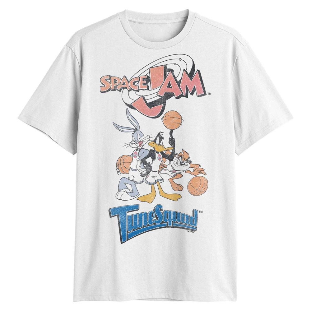 Mens Space Jam Short Sleeve Graphic T-Shirt - White Product Image