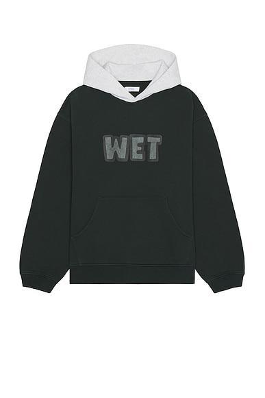 ERL Men Wet Black Hoodie Knit in Black - Black. Size S (also in M). Product Image