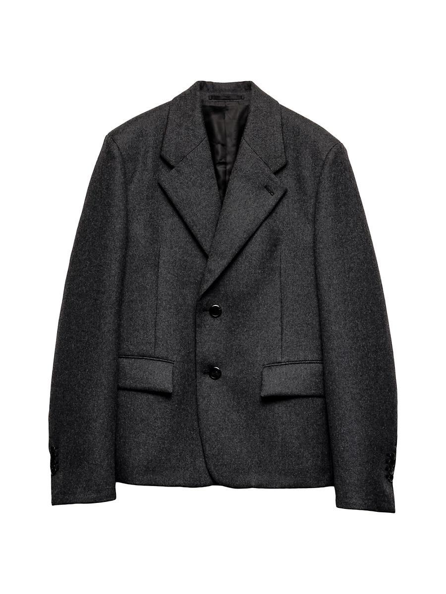 Mens Single Breasted Wool Jacket Product Image