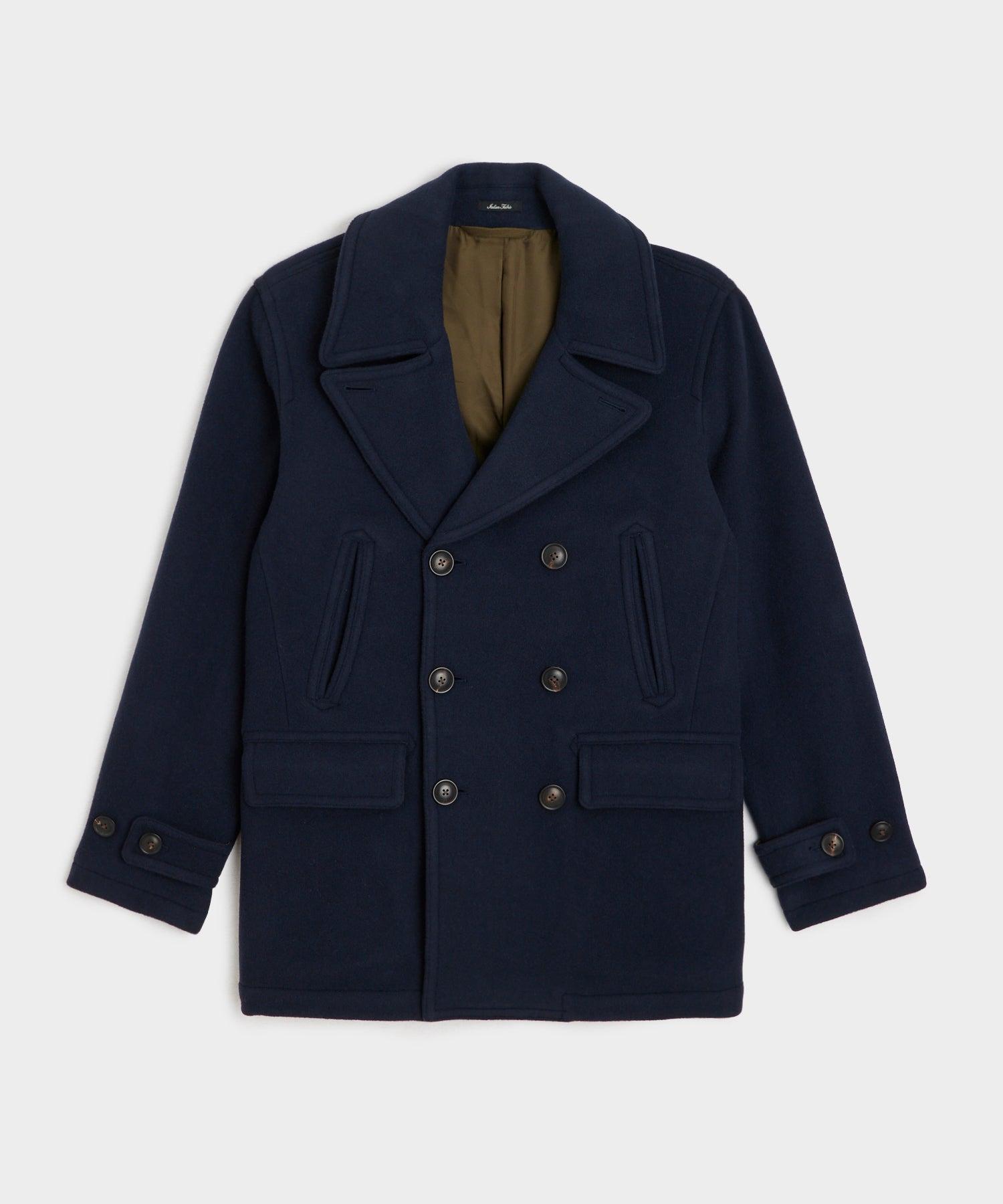 Wool Alpaca Peacoat in Navy Product Image